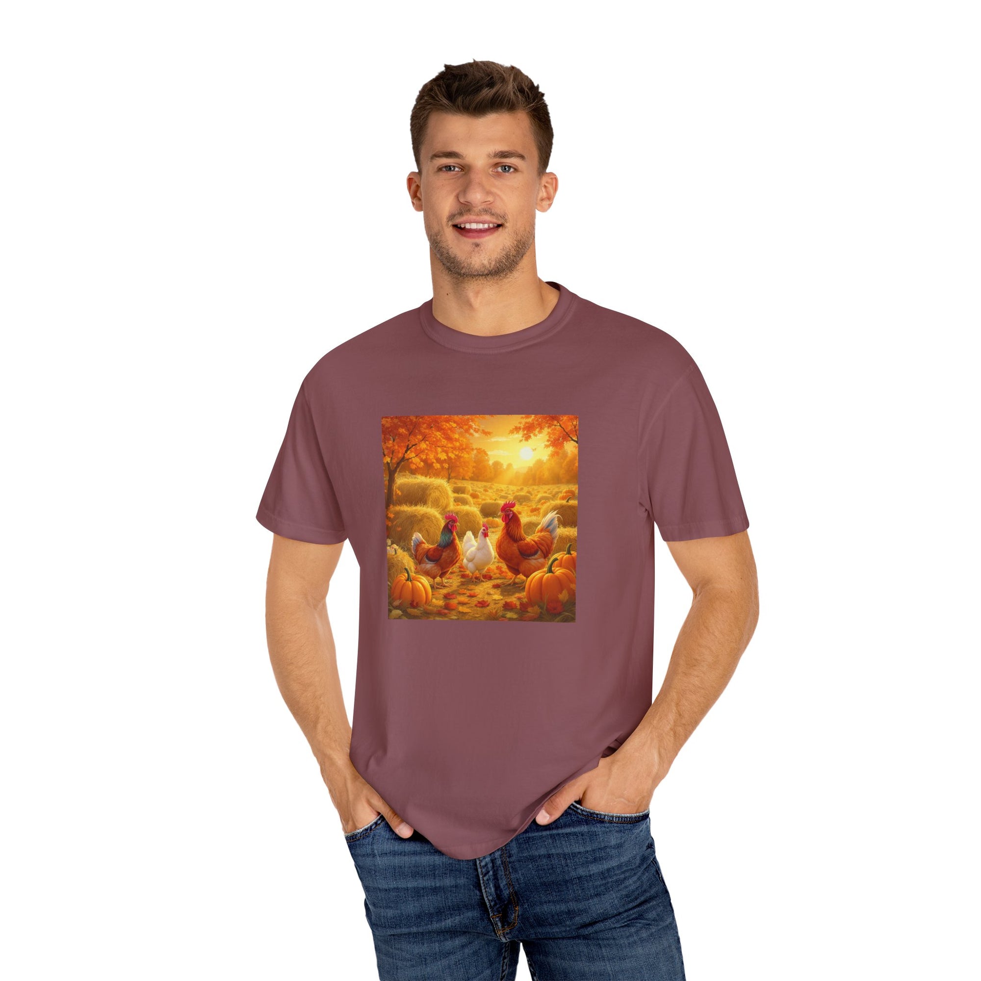 Autumn Coop Crew Autumn Harvest Unisex T-Shirt, Fall Tee, Pumpkin Patch Shirt, Thanksgiving Gift, Casual Wear