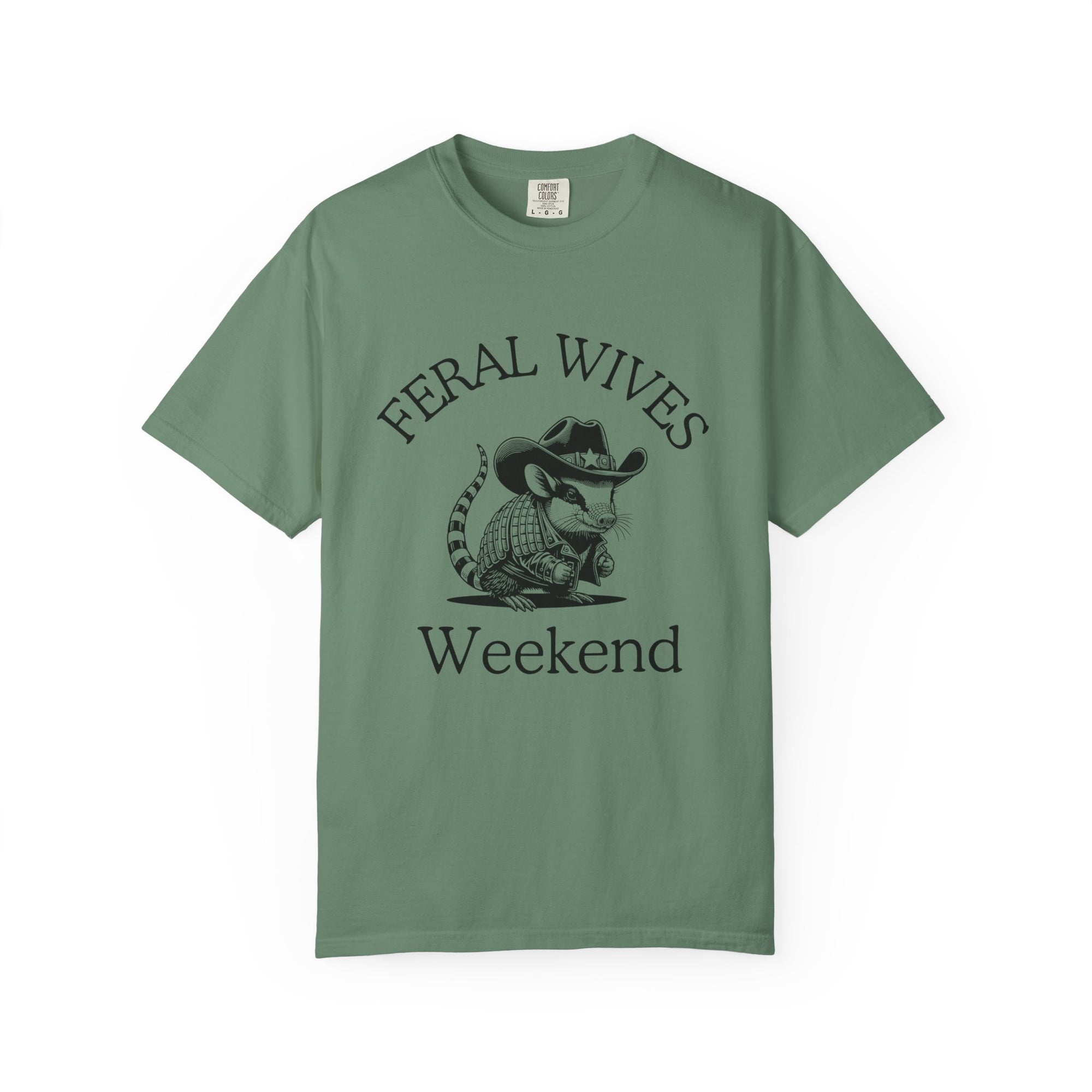 Armadillo Texas Feral Wives Graphic T-Shirt, Fun Weekend Tee, Unisex Casual Shirt, Gift for Friends, Cowboy Armadillo Design