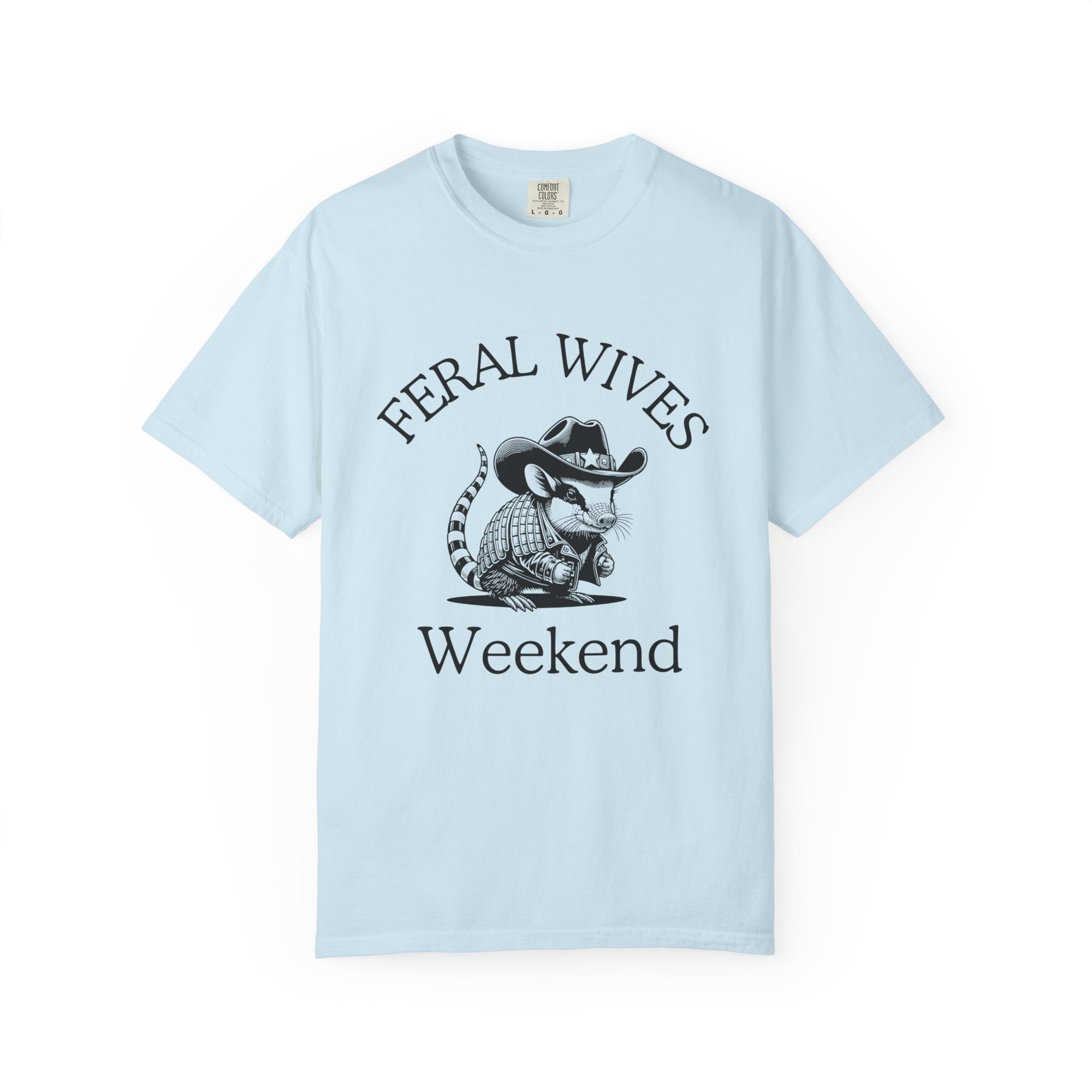 Armadillo Texas Feral Wives Graphic T-Shirt, Fun Weekend Tee, Unisex Casual Shirt, Gift for Friends, Cowboy Armadillo Design