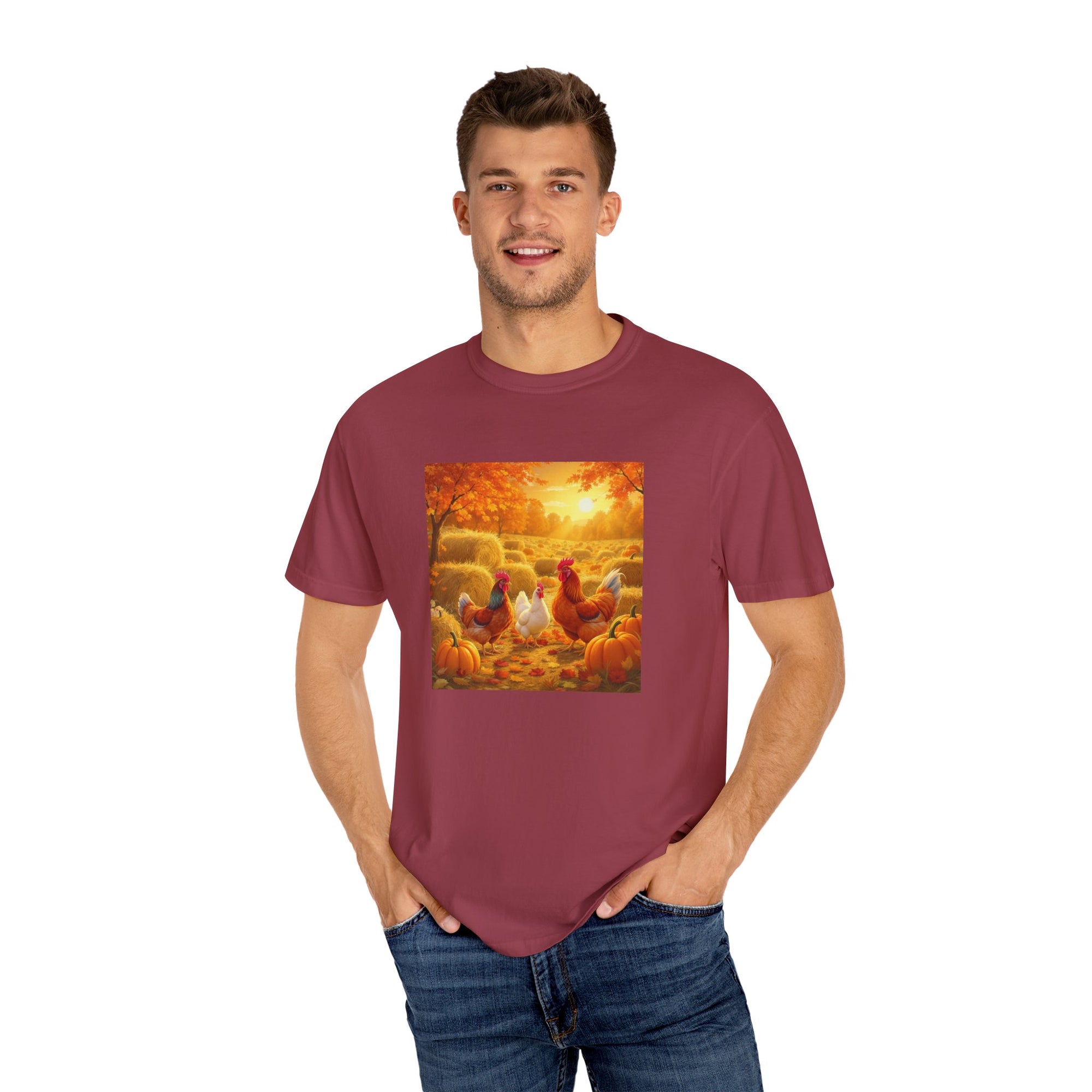Autumn Coop Crew Autumn Harvest Unisex T-Shirt, Fall Tee, Pumpkin Patch Shirt, Thanksgiving Gift, Casual Wear
