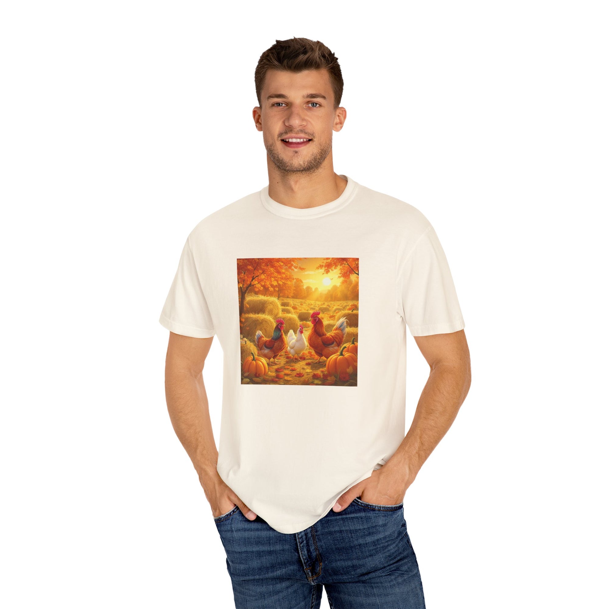 Autumn Coop Crew Autumn Harvest Unisex T-Shirt, Fall Tee, Pumpkin Patch Shirt, Thanksgiving Gift, Casual Wear