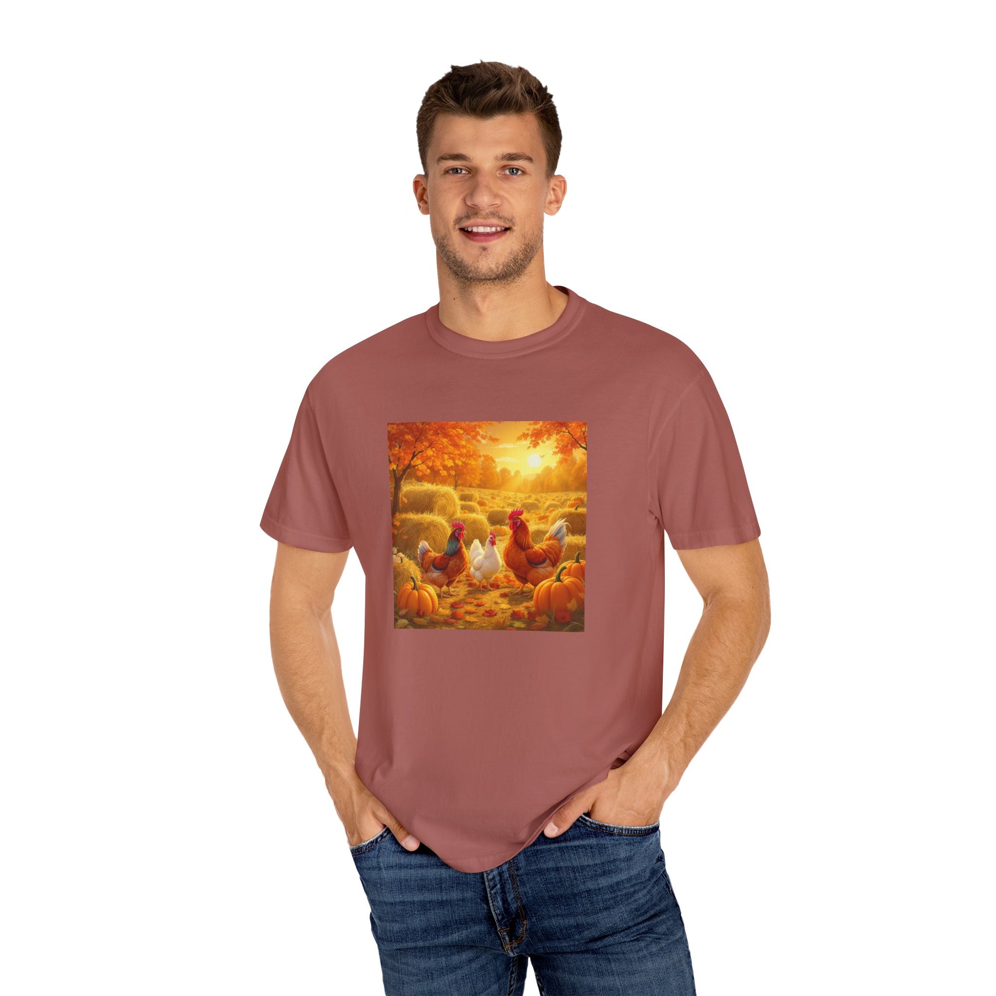 Autumn Coop Crew Autumn Harvest Unisex T-Shirt, Fall Tee, Pumpkin Patch Shirt, Thanksgiving Gift, Casual Wear