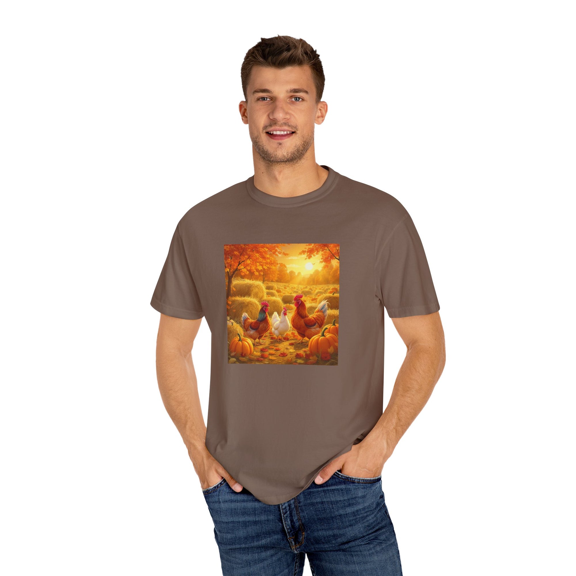 Autumn Coop Crew Autumn Harvest Unisex T-Shirt, Fall Tee, Pumpkin Patch Shirt, Thanksgiving Gift, Casual Wear
