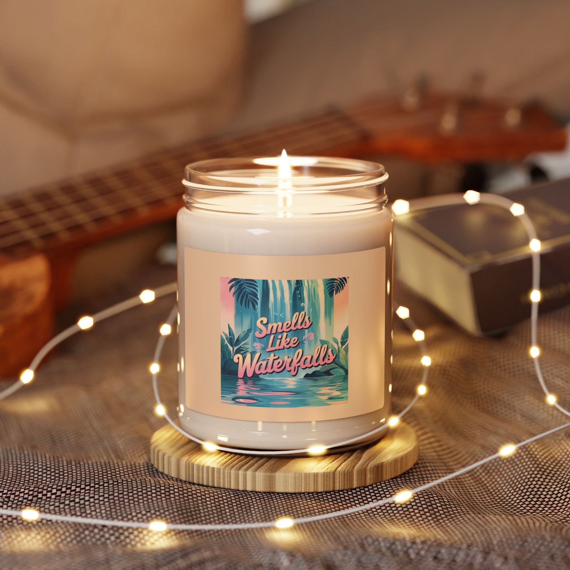 Smells Like Waterfalls Soy Candle | 90s Nostalgia Gift | TLC Inspired Candle | Retro Funny Candle for Music Lovers