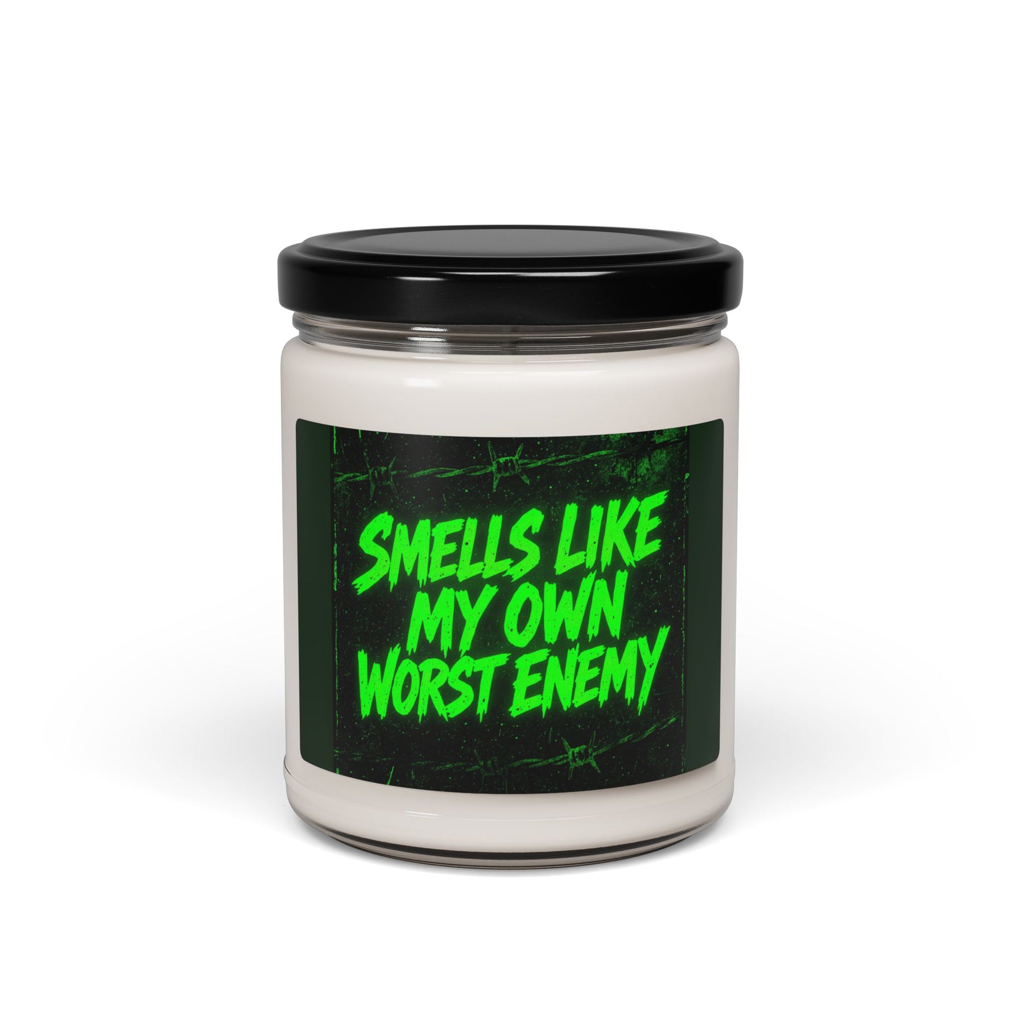 Smells Like My Own Worst Enemy Soy Candle | 90s Nostalgia Gift | Lit Inspired Candle | Retro Funny Candle for Music Lovers Scented Soy Candle, Unique Gift for Friends, Home Decor, Relaxation, Aromatherapy, Halloween Decoration, Funny Quote Candle