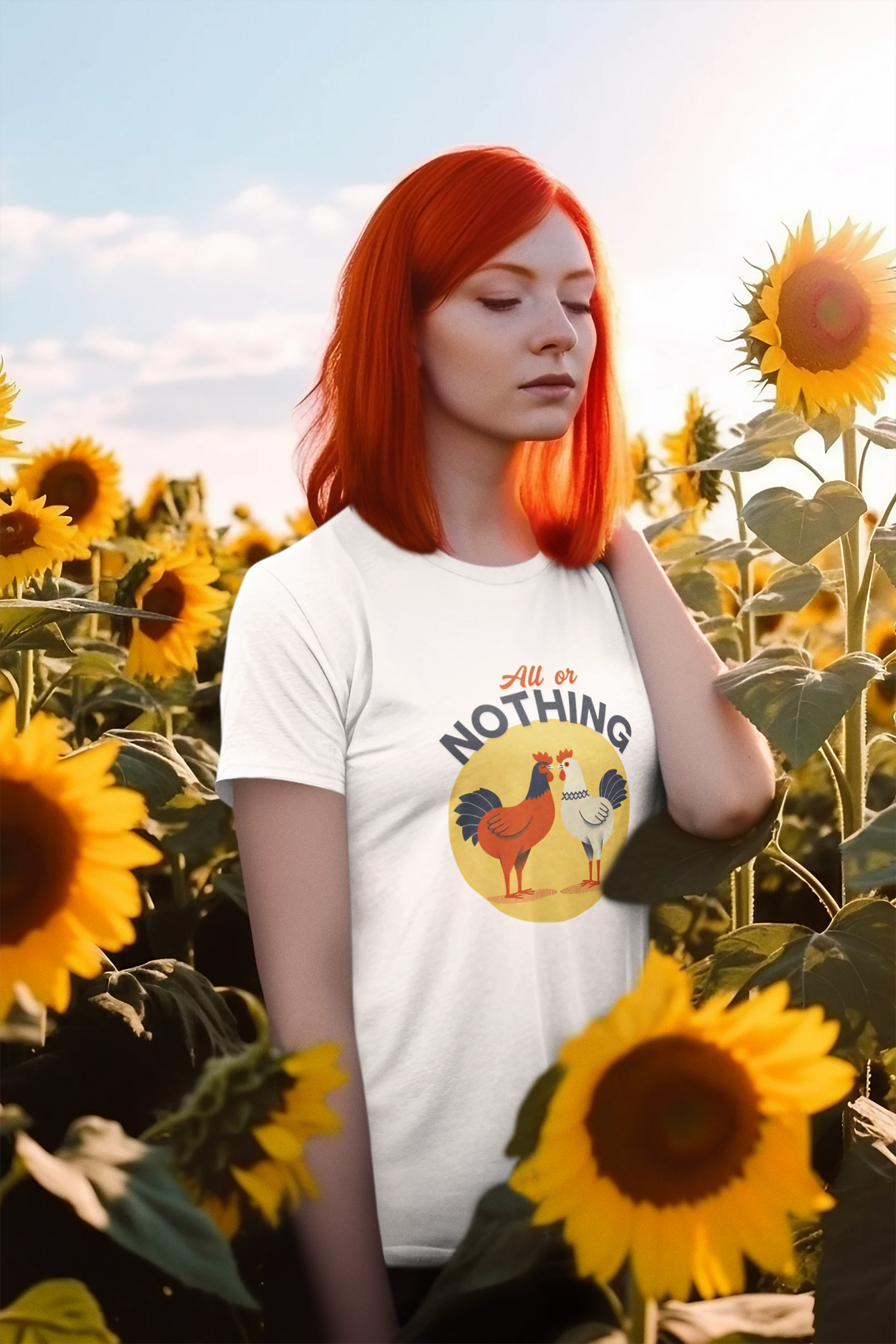 All or Nothing Chicken Themed Unisex T-Shirt
