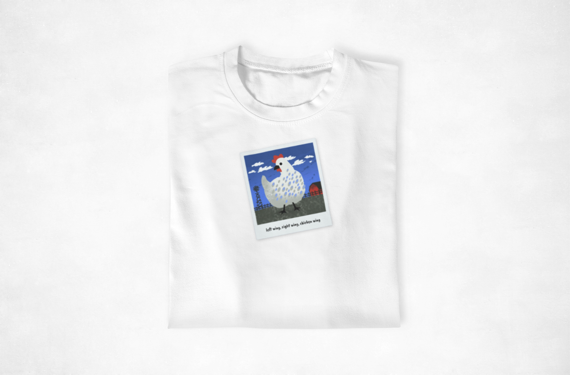 Left Wing Right Wing Chicken Wing Garment-Dyed T-Shirt