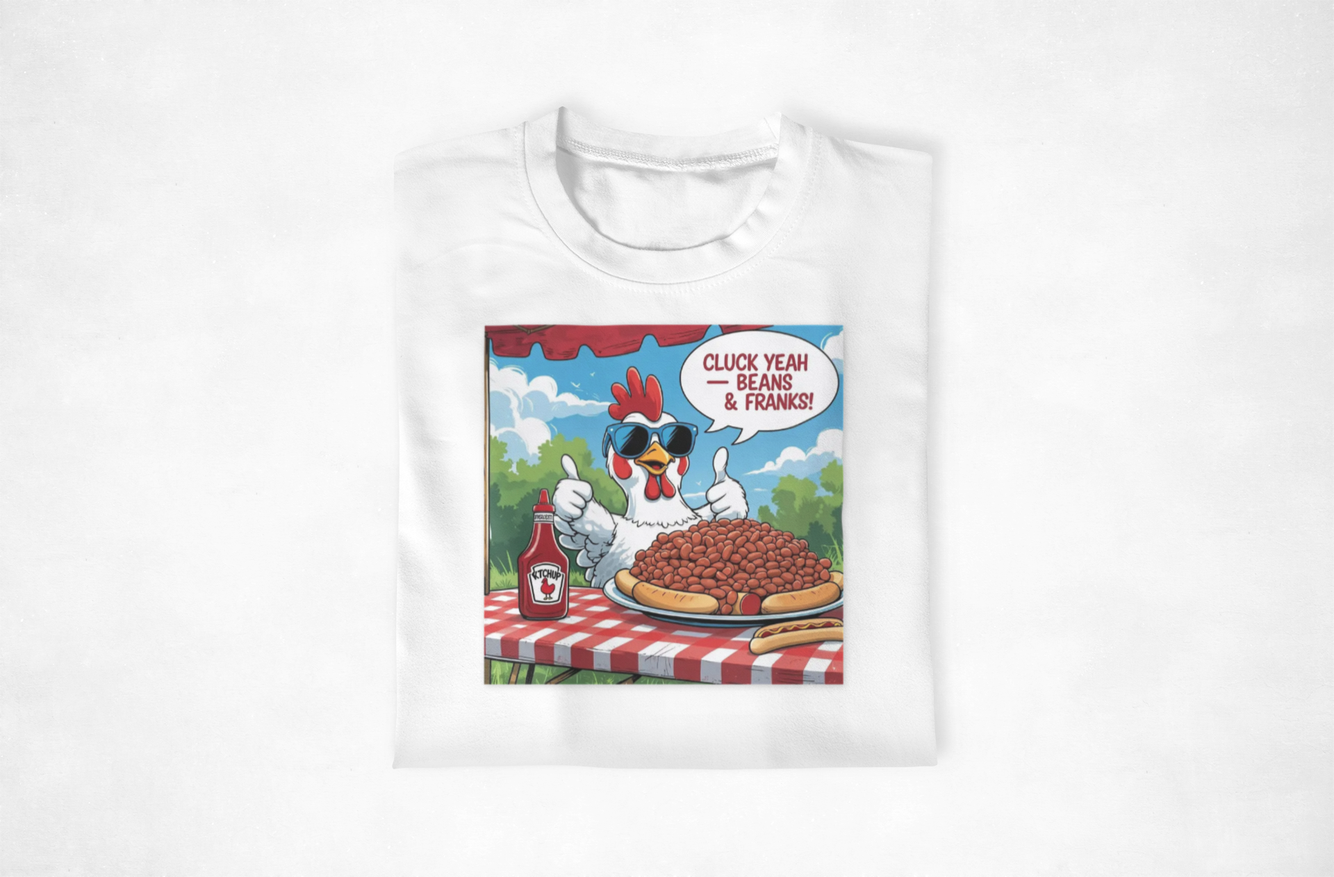 Beans & Franks Funny Chicken Dinner T-Shirt