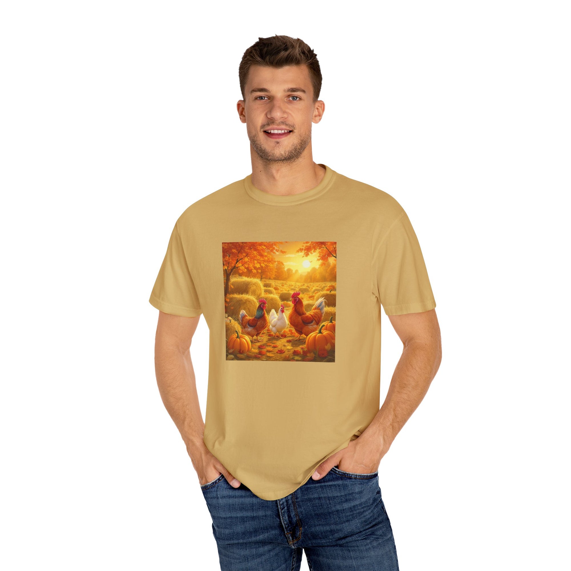 Autumn Coop Crew Autumn Harvest Unisex T-Shirt, Fall Tee, Pumpkin Patch Shirt, Thanksgiving Gift, Casual Wear