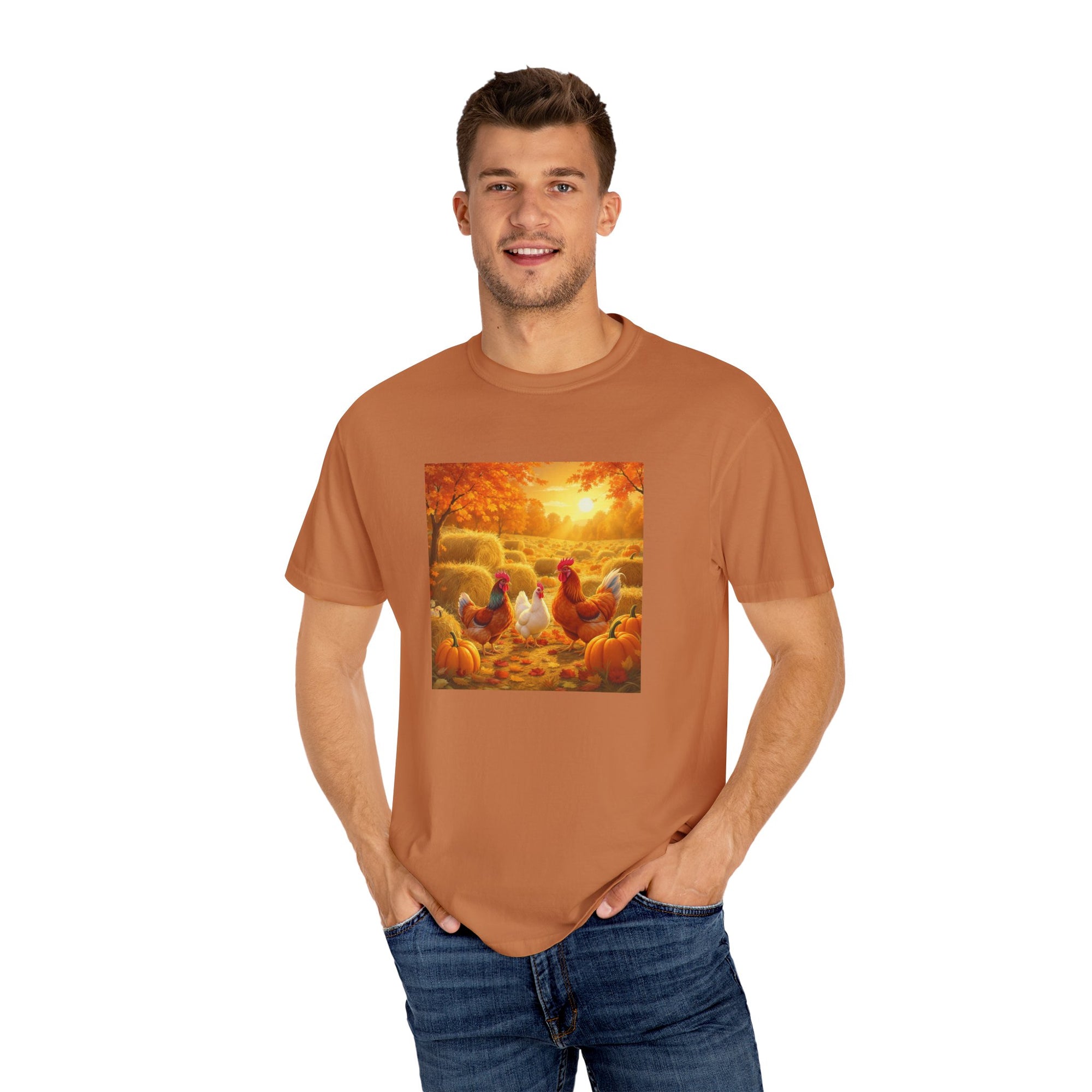 Autumn Coop Crew Autumn Harvest Unisex T-Shirt, Fall Tee, Pumpkin Patch Shirt, Thanksgiving Gift, Casual Wear