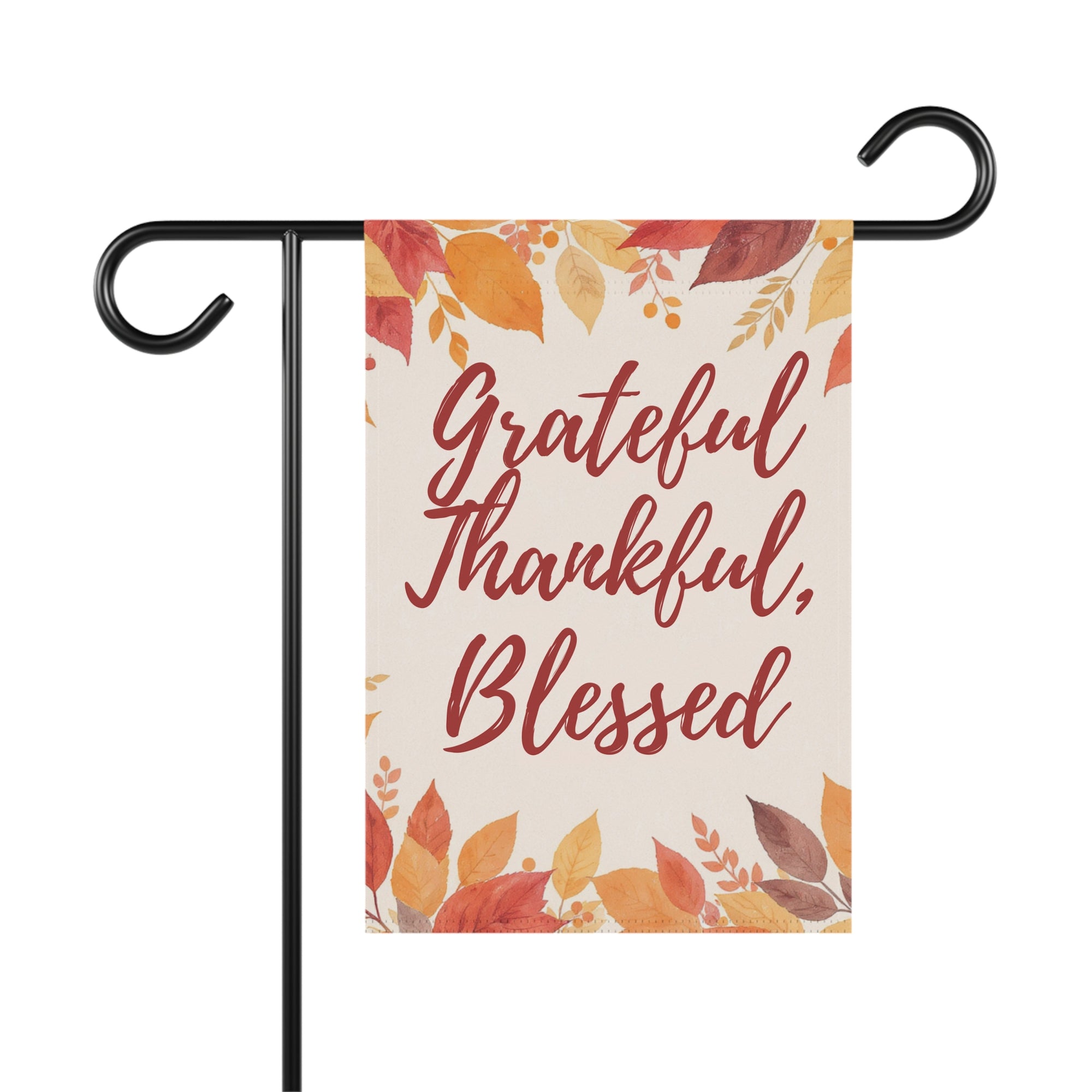 Fall Garden Banner: Grateful, Thankful, Blessed | Autumn Decor, Outdoor Flag, Thanksgiving, Home Decor, Seasonal Greeting