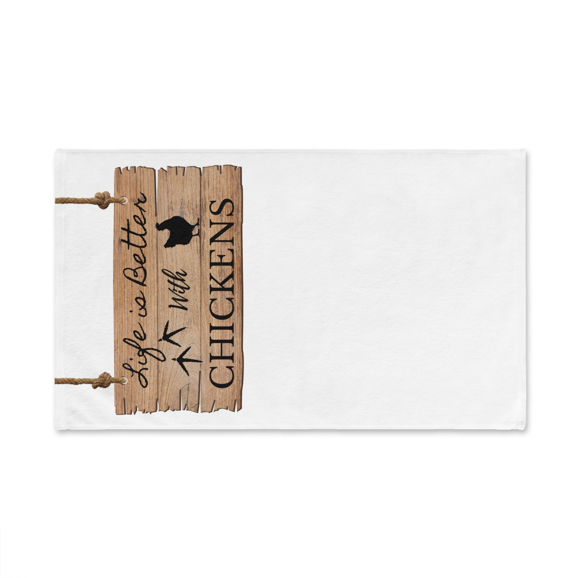 Life is Better with Chickens Tea Towel – Farmhouse Kitchen Decor – Chicken Lover Gift – Rustic Country Dish Towel for Farmhouse Style