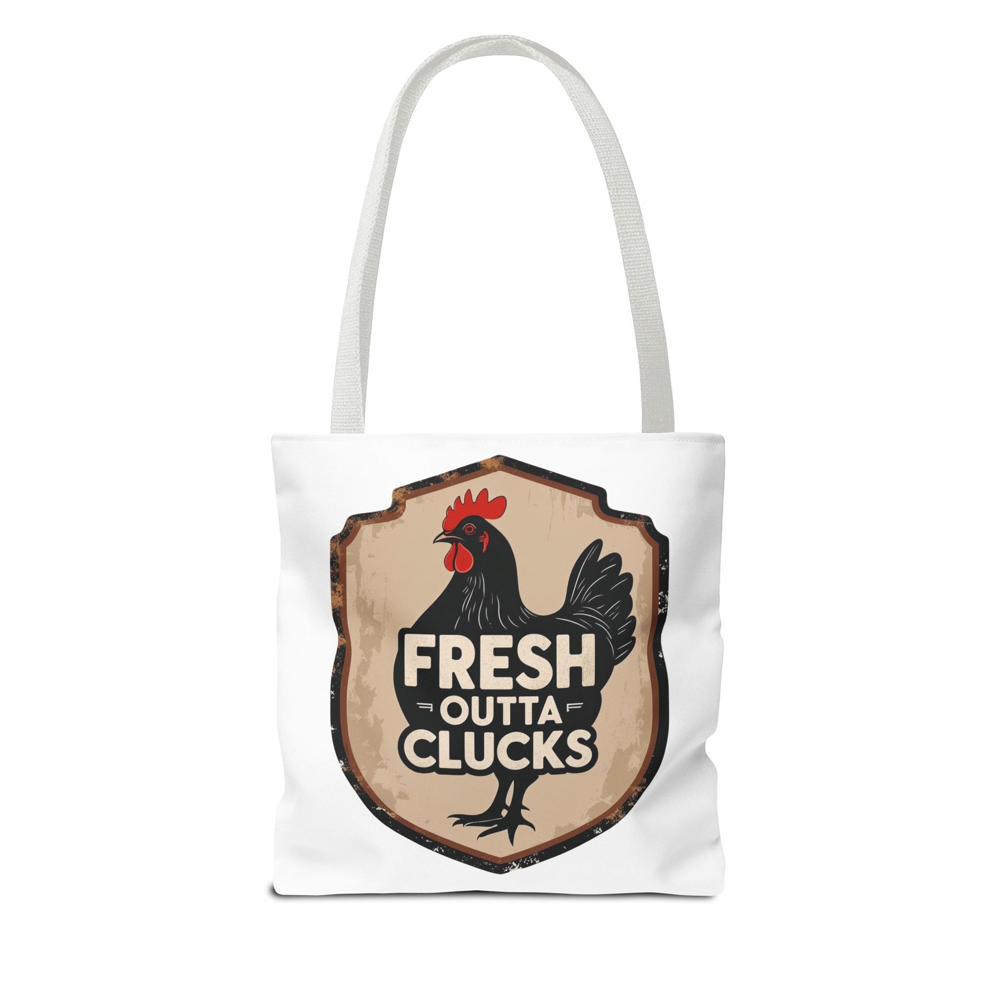 Fresh Outta Clucks Chicken Tote Bag – Funny Farmhouse Market Bag – Gift for Chicken Moms