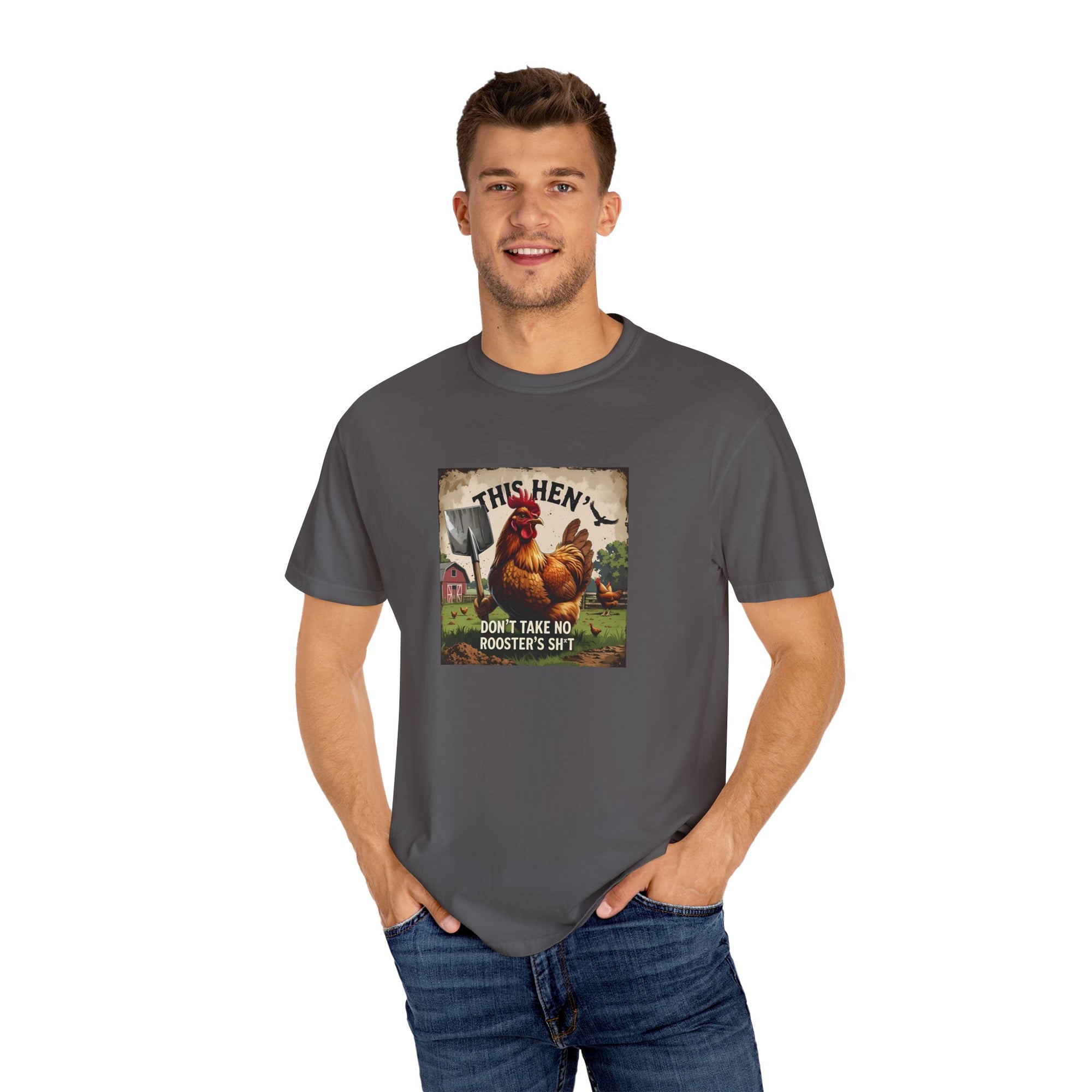 Funny Hen Rooster T-Shirt, Unisex Vintage Vibe, Farmhouse Decor, Gift for Animal Lovers, Great for Casual Wear, Farm Themed apparel, Humor Shirt