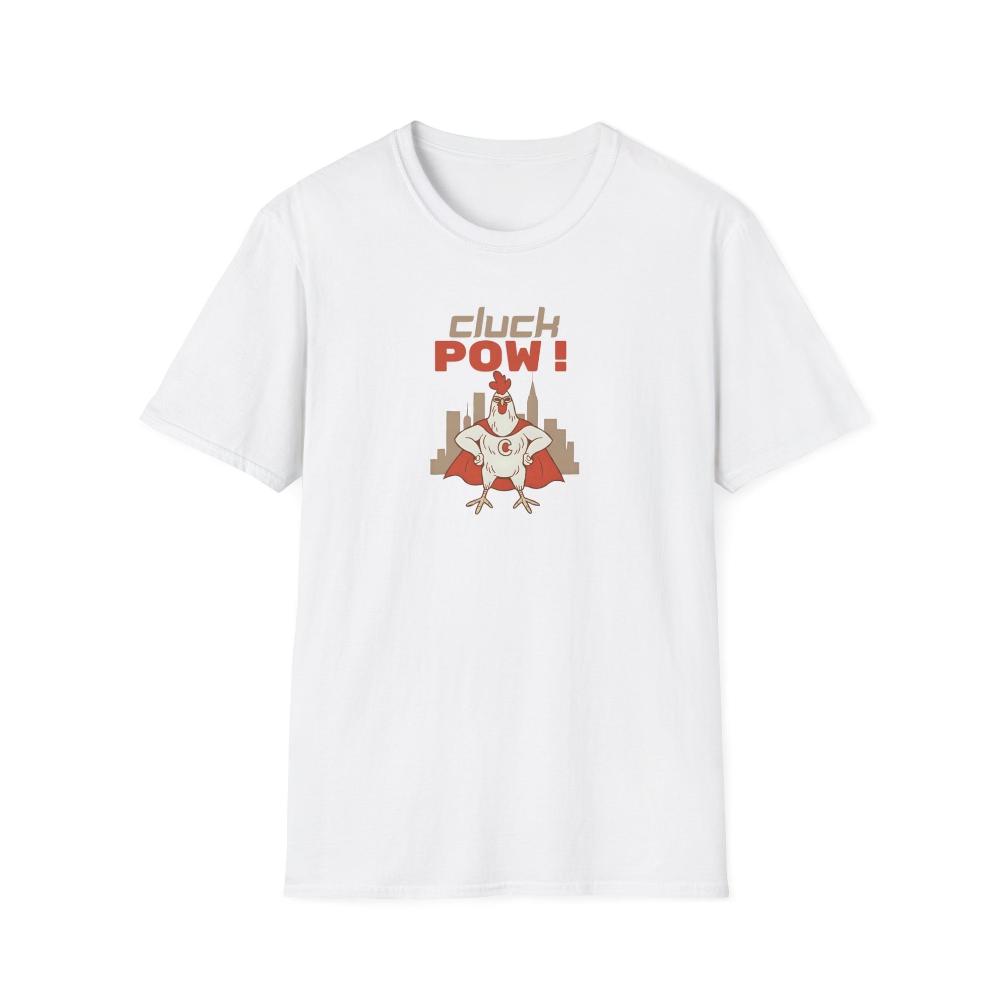 Cluck Pop Superhero Funny Chicken Graphic T-Shirt