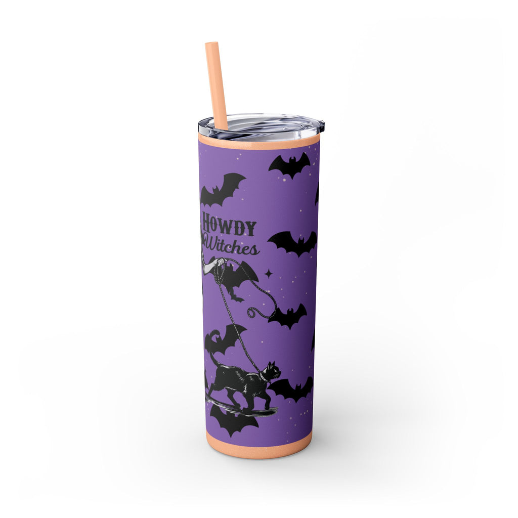 Halloween-Themed Skinny Tumbler with Straw, 20oz | Perfect for Spooky Parties, Trick or Treating, Gifting, or Everyday Use