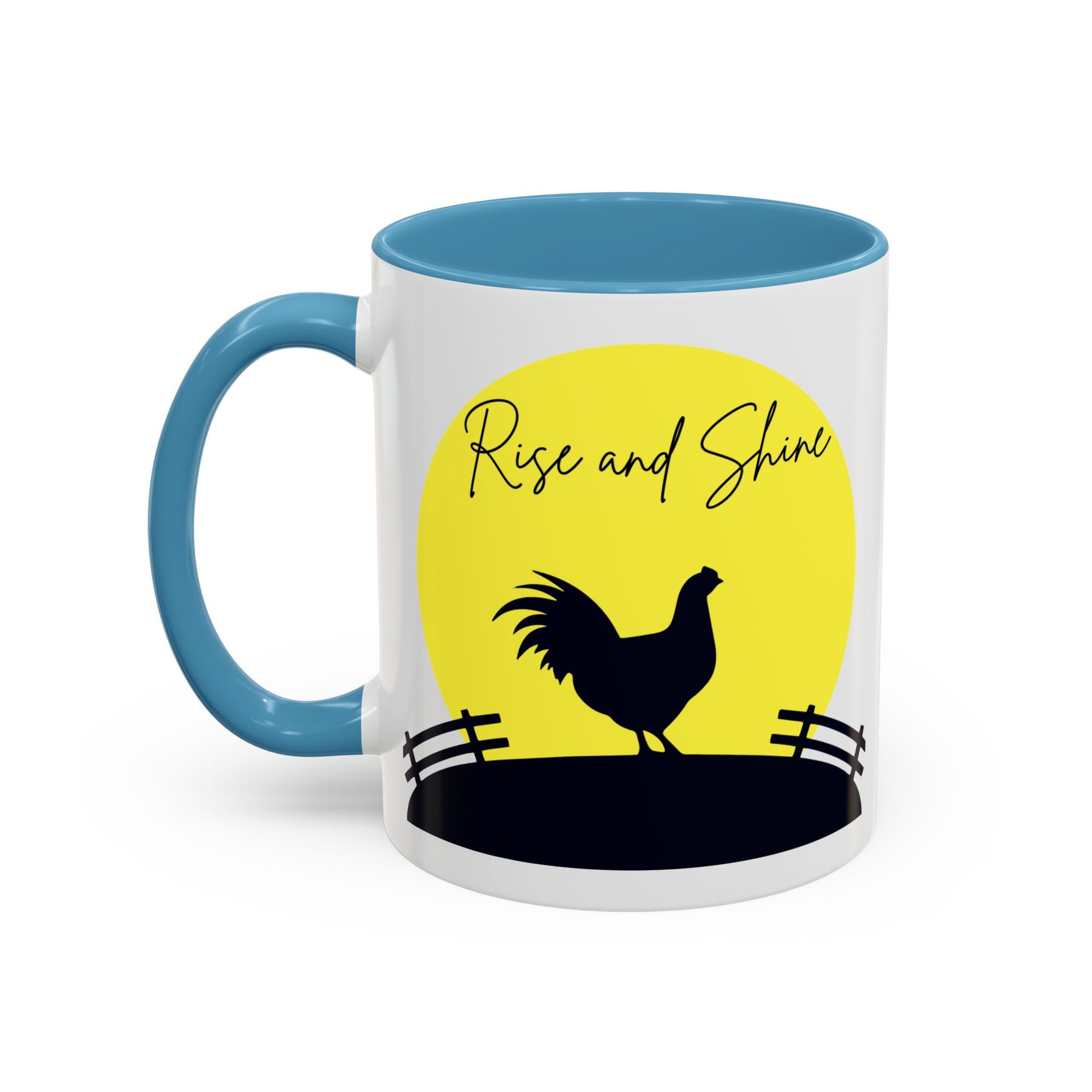 Rise and Shine Rooster Mug – Farmhouse Coffee Cup – Chicken Lover Gift – Country Kitchen Decor – Morning Coffee Tea Mug