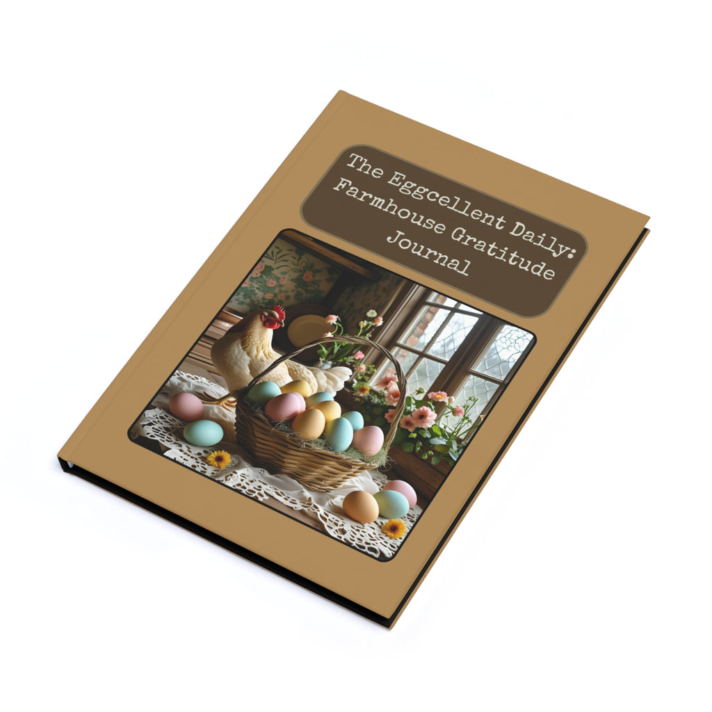 Farmhouse Gratitude Journal, A5 Hardcover Notebook, Easter Gift, Spring Journal, Rustic Decor, Inspirational Writing