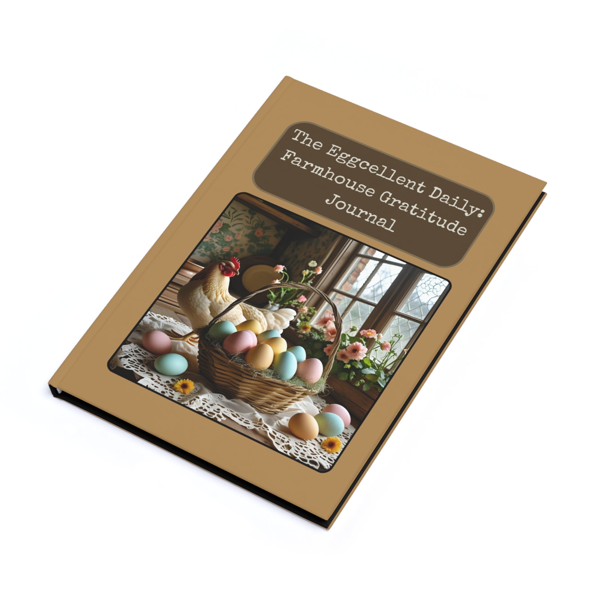 Farmhouse Gratitude Journal, A5 Hardcover Notebook, Easter Gift, Spring Journal, Rustic Decor, Inspirational Writing