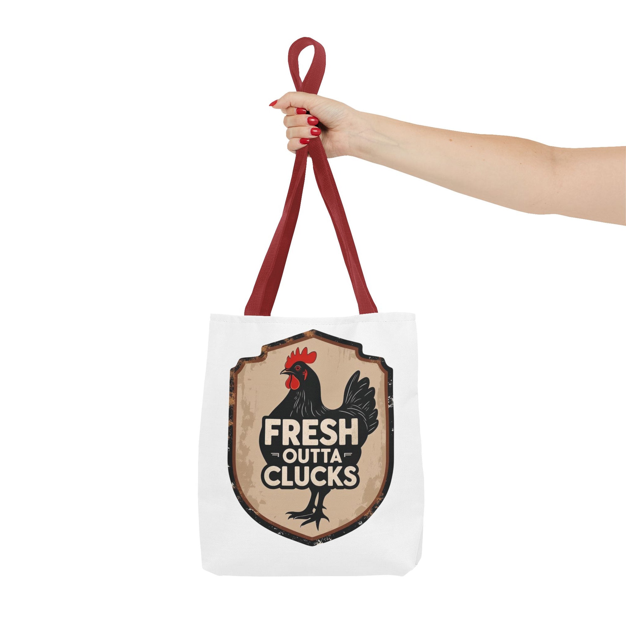 Fresh Outta Clucks Chicken Tote Bag – Funny Farmhouse Market Bag – Gift for Chicken Moms
