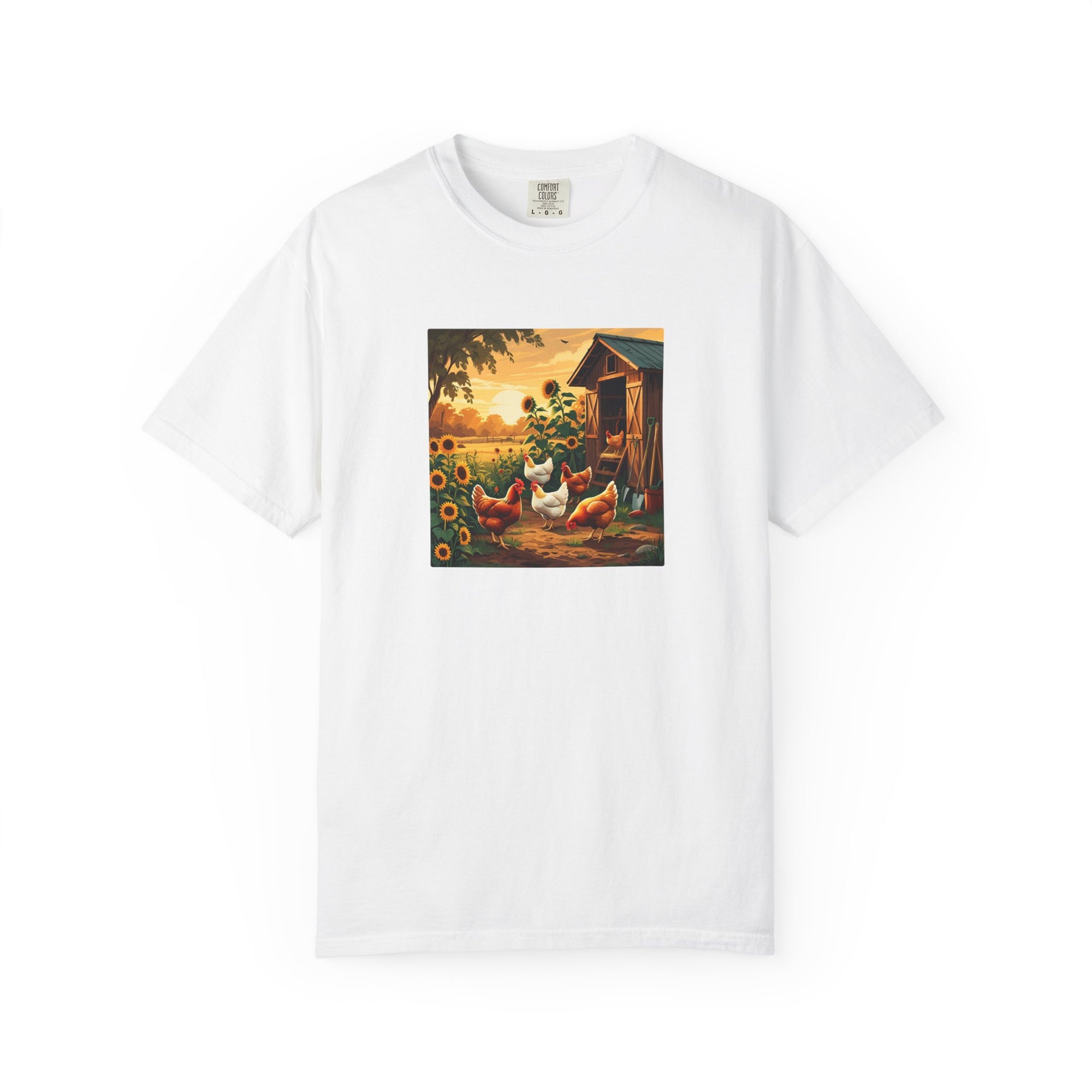 Farmhouse Inspired T-Shirt, Vintage Chicken Art Tee, Animal Lover Gift, Country Home Decor, Garden Party Apparel, Summer Casual Wear