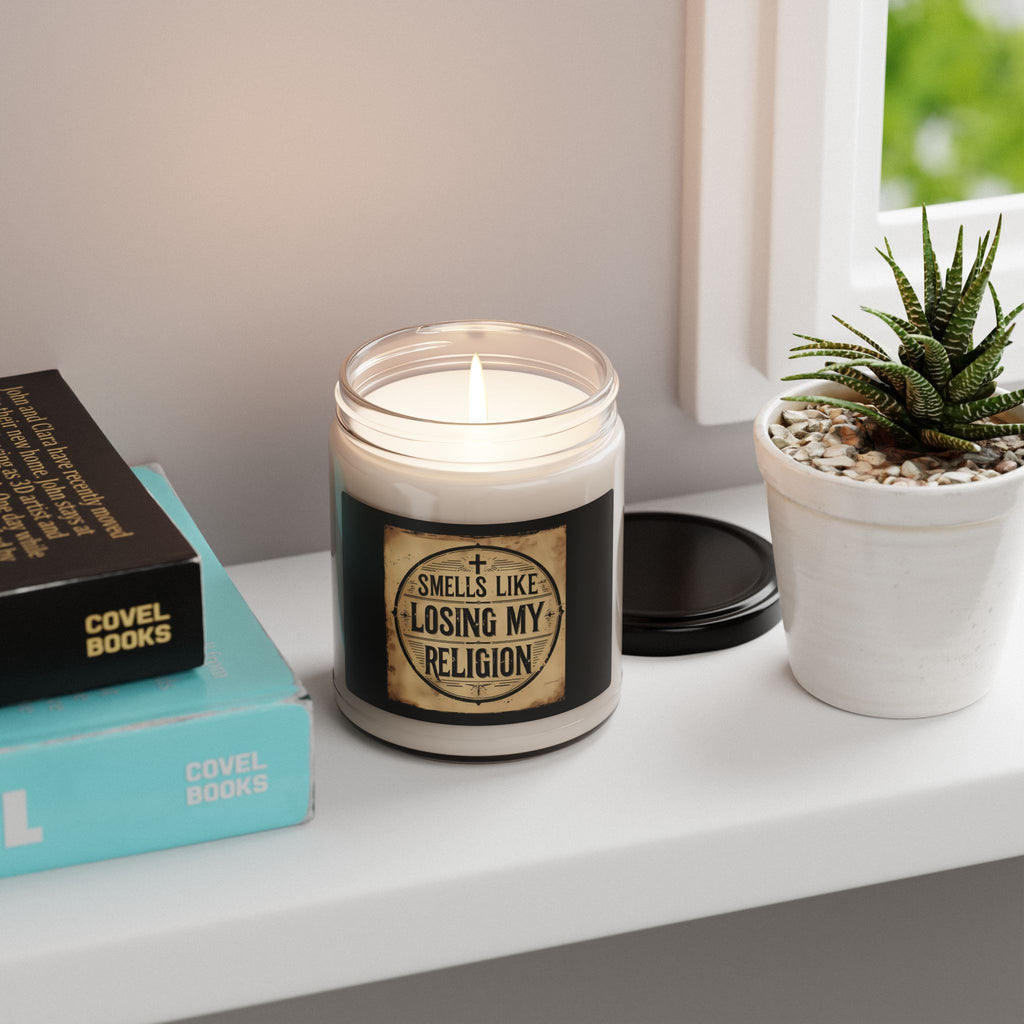 Smells Like Losing My Religion Soy Candle | 90s Nostalgia Gift | R.E.M. Inspired Candle | Retro Funny Candle for Music Lovers