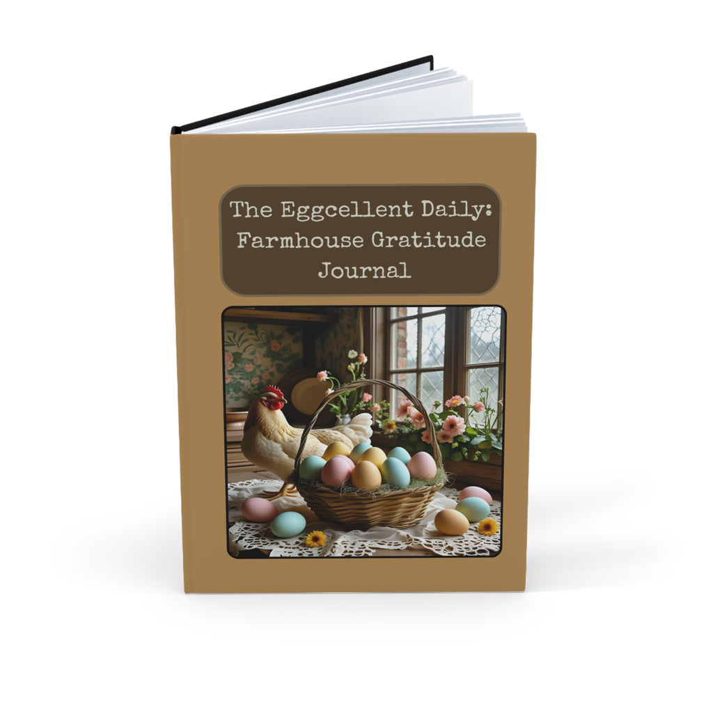 Farmhouse Gratitude Journal, A5 Hardcover Notebook, Easter Gift, Spring Journal, Rustic Decor, Inspirational Writing