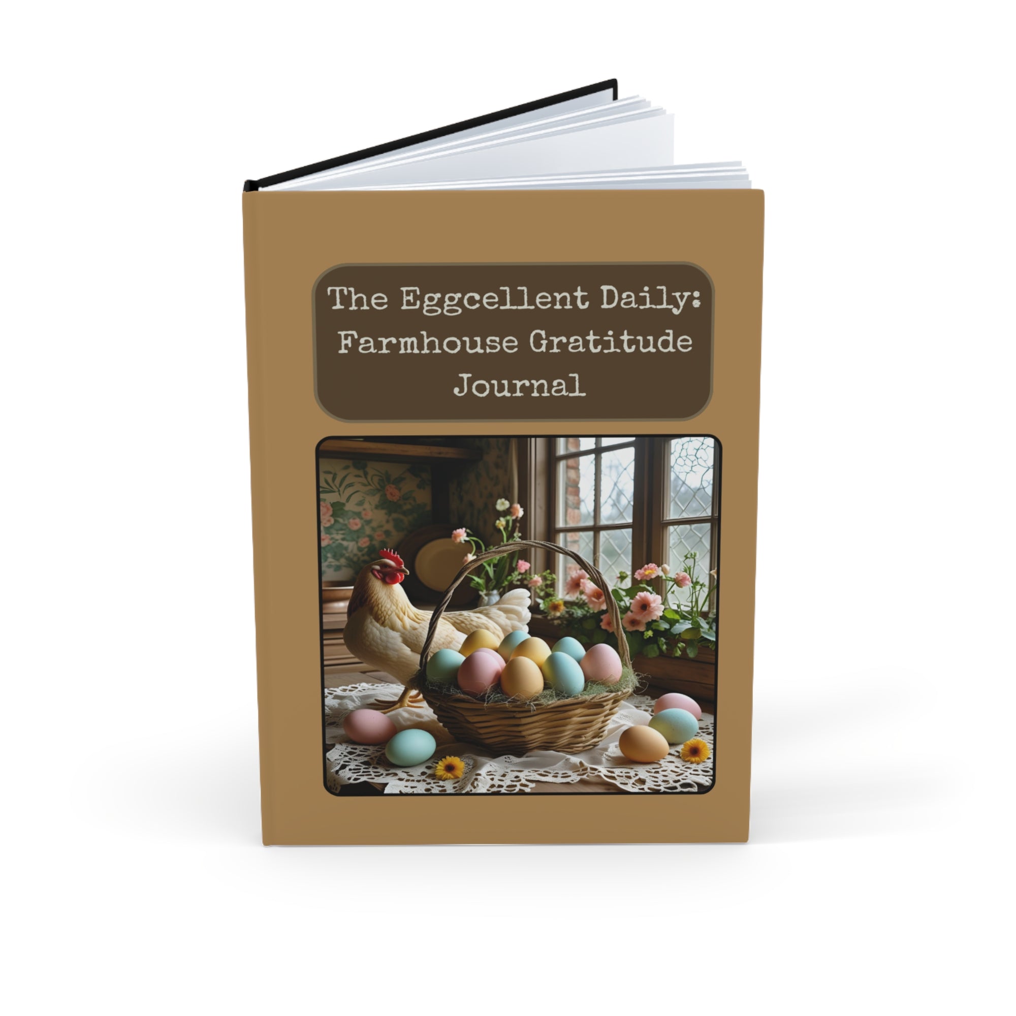 Farmhouse Gratitude Journal, A5 Hardcover Notebook, Easter Gift, Spring Journal, Rustic Decor, Inspirational Writing