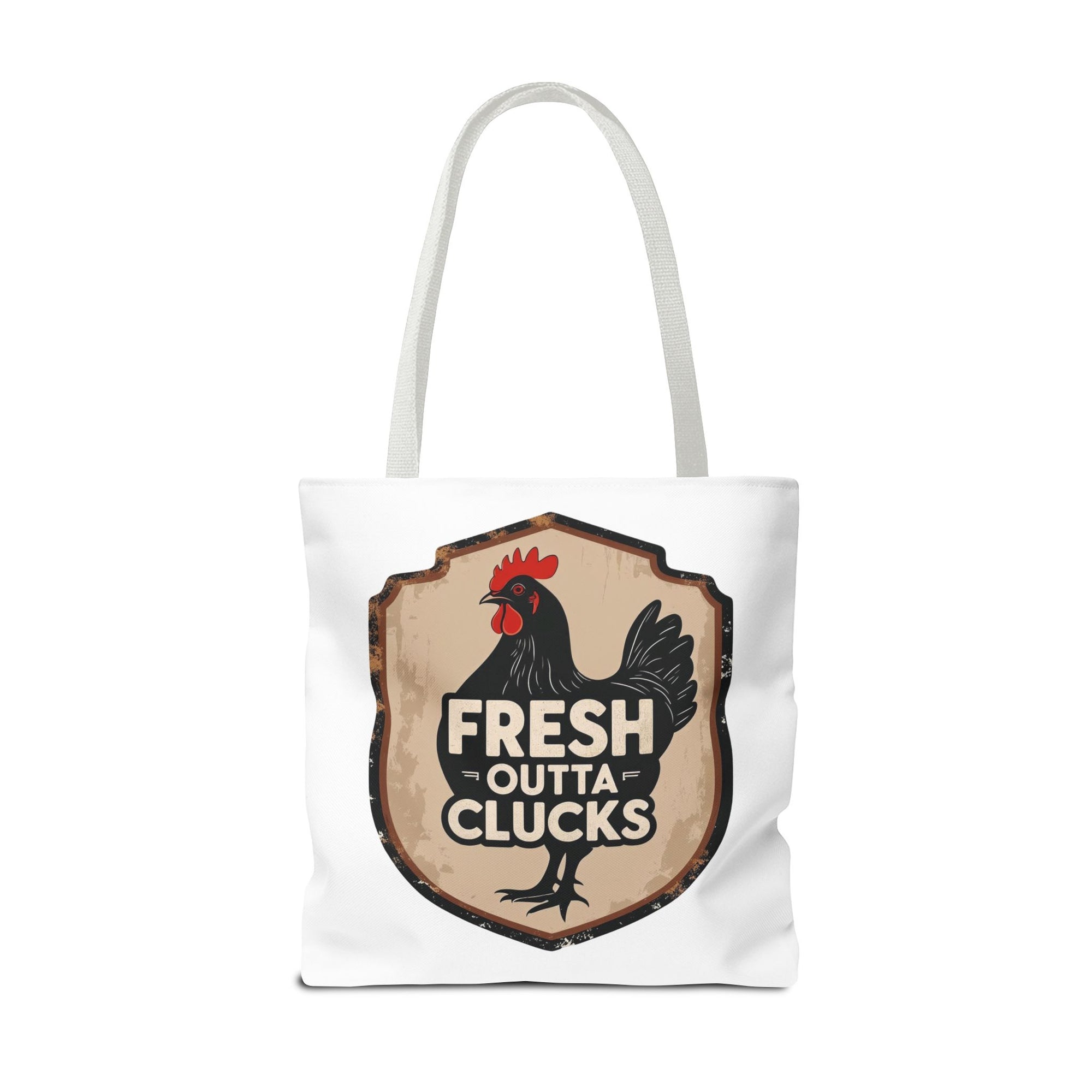 Fresh Outta Clucks Chicken Tote Bag – Funny Farmhouse Market Bag – Gift for Chicken Moms