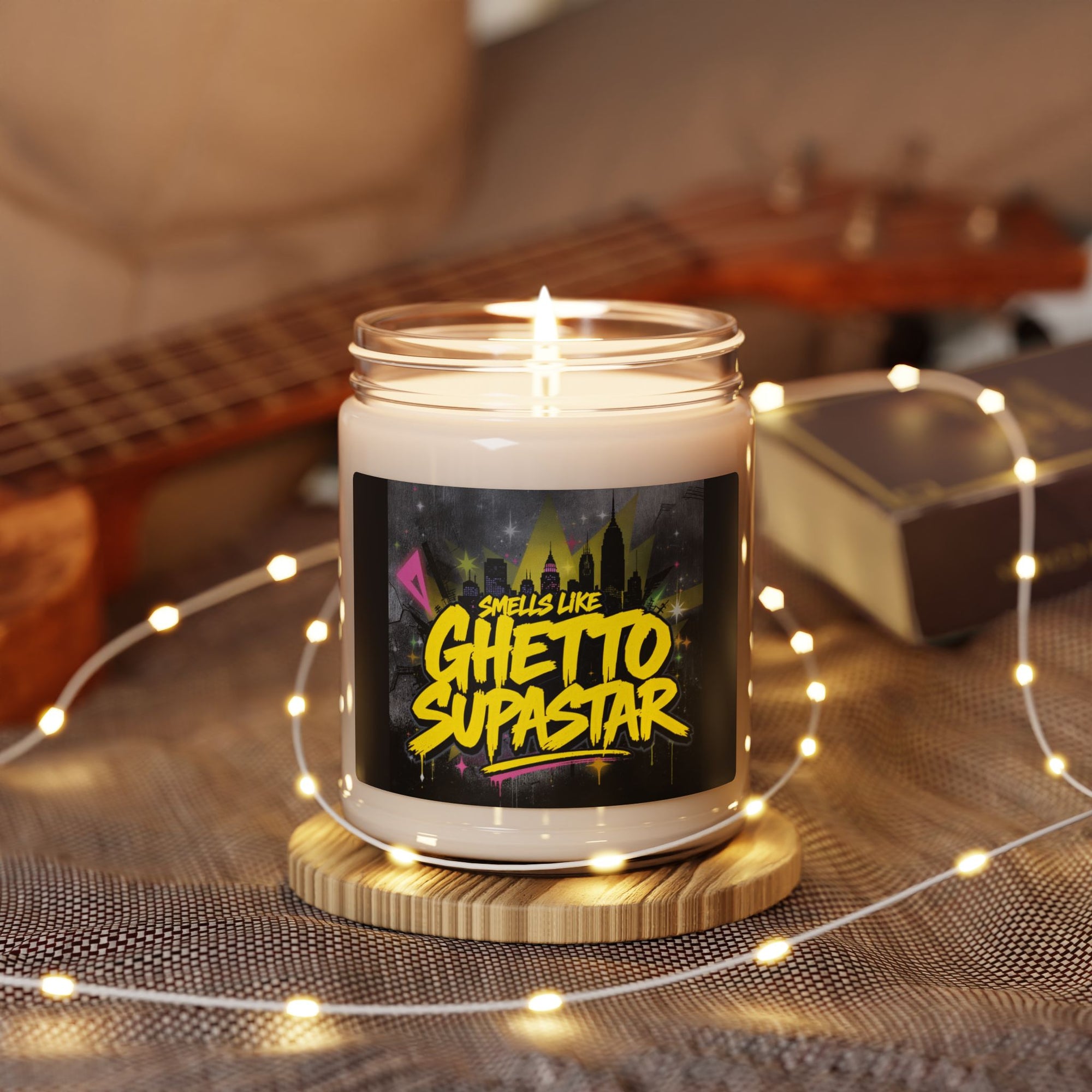 Smells Like Ghetto Supastar Soy Candle | 90s Nostalgia Gift | Pras, Mya & ODB Inspired Candle | Retro Funny Candle for Music Lovers