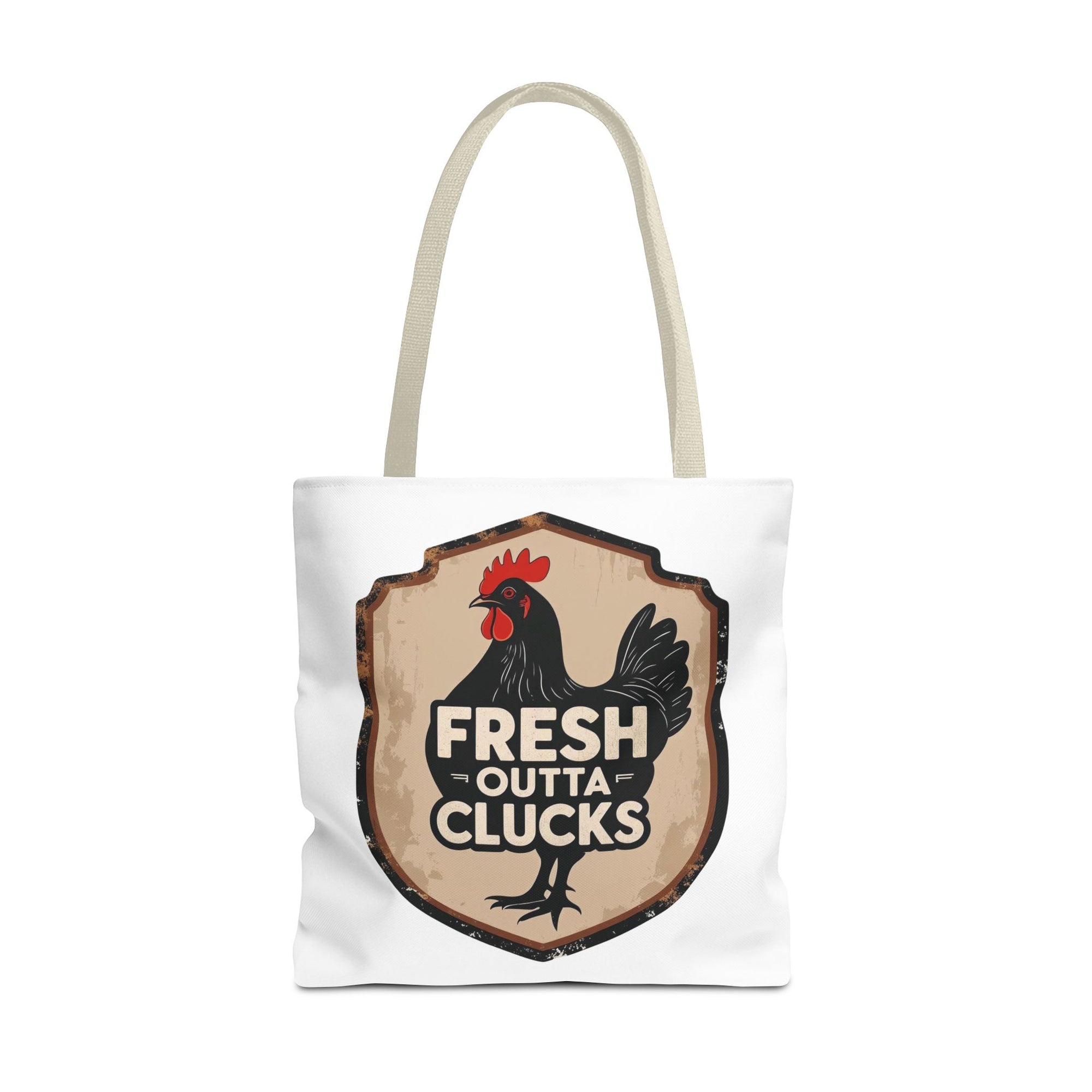 Fresh Outta Clucks Chicken Tote Bag – Funny Farmhouse Market Bag – Gift for Chicken Moms