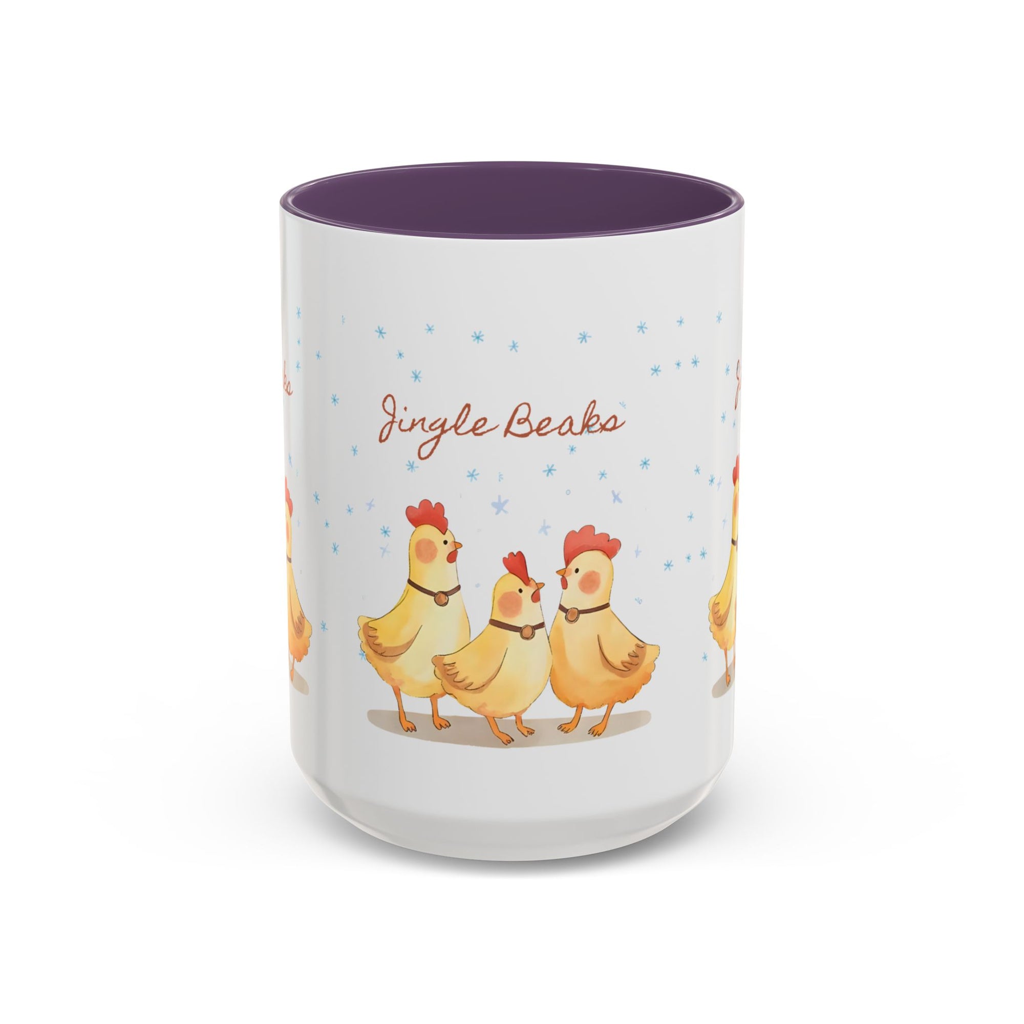 Jingle Beaks Chicken Mug – Funny Holiday Coffee Cup – Farmhouse Christmas Gift for Chicken Lovers  Accent Coffee Mug, Cute Chickens Coffee Cup, Holiday Gift, Fun Kitchen Decor, Farmhouse Style Mug, Unique Present