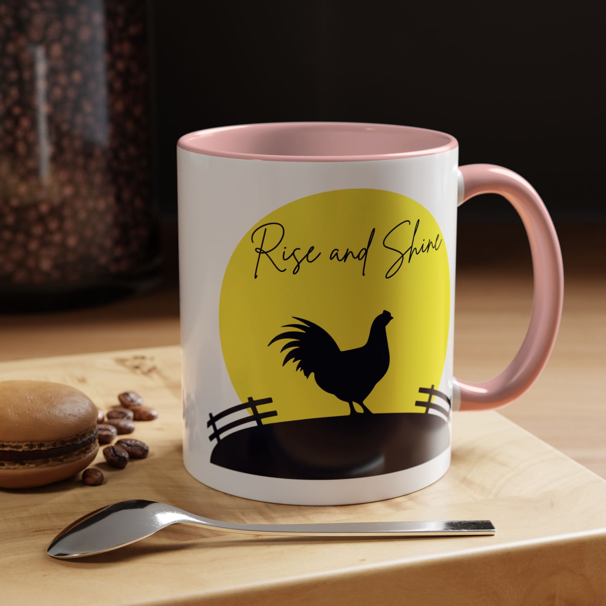 Rise and Shine Rooster Mug – Farmhouse Coffee Cup – Chicken Lover Gift – Country Kitchen Decor – Morning Coffee Tea Mug