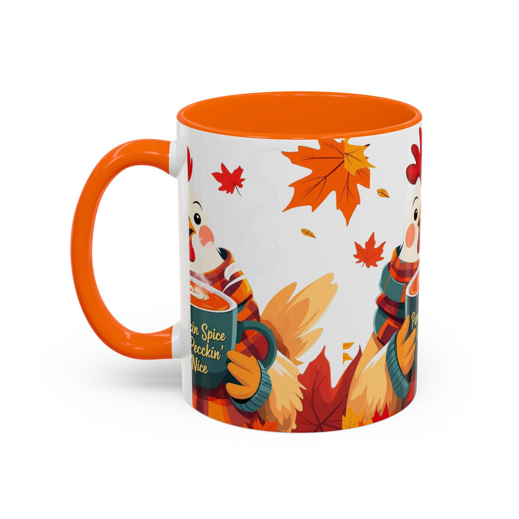Pumpkin Spice & Peckin’ Nice Mug – Funny Chicken Coffee Cup – Fall Farmhouse Gift for Chicken Lovers Autumn Chicken Coffee Mug, Cute Fall Cup, Pumpkin Spice, Thanksgiving Gift, Farmhouse Decor, Cozy Vibes