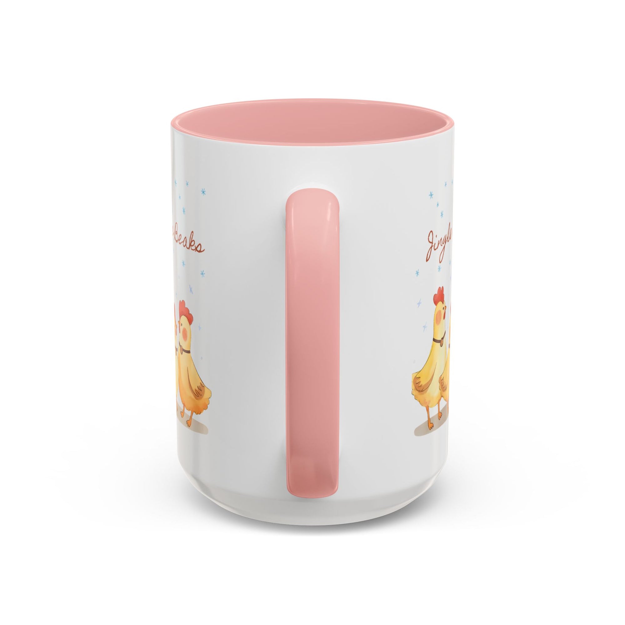 Jingle Beaks Chicken Mug – Funny Holiday Coffee Cup – Farmhouse Christmas Gift for Chicken Lovers  Accent Coffee Mug, Cute Chickens Coffee Cup, Holiday Gift, Fun Kitchen Decor, Farmhouse Style Mug, Unique Present