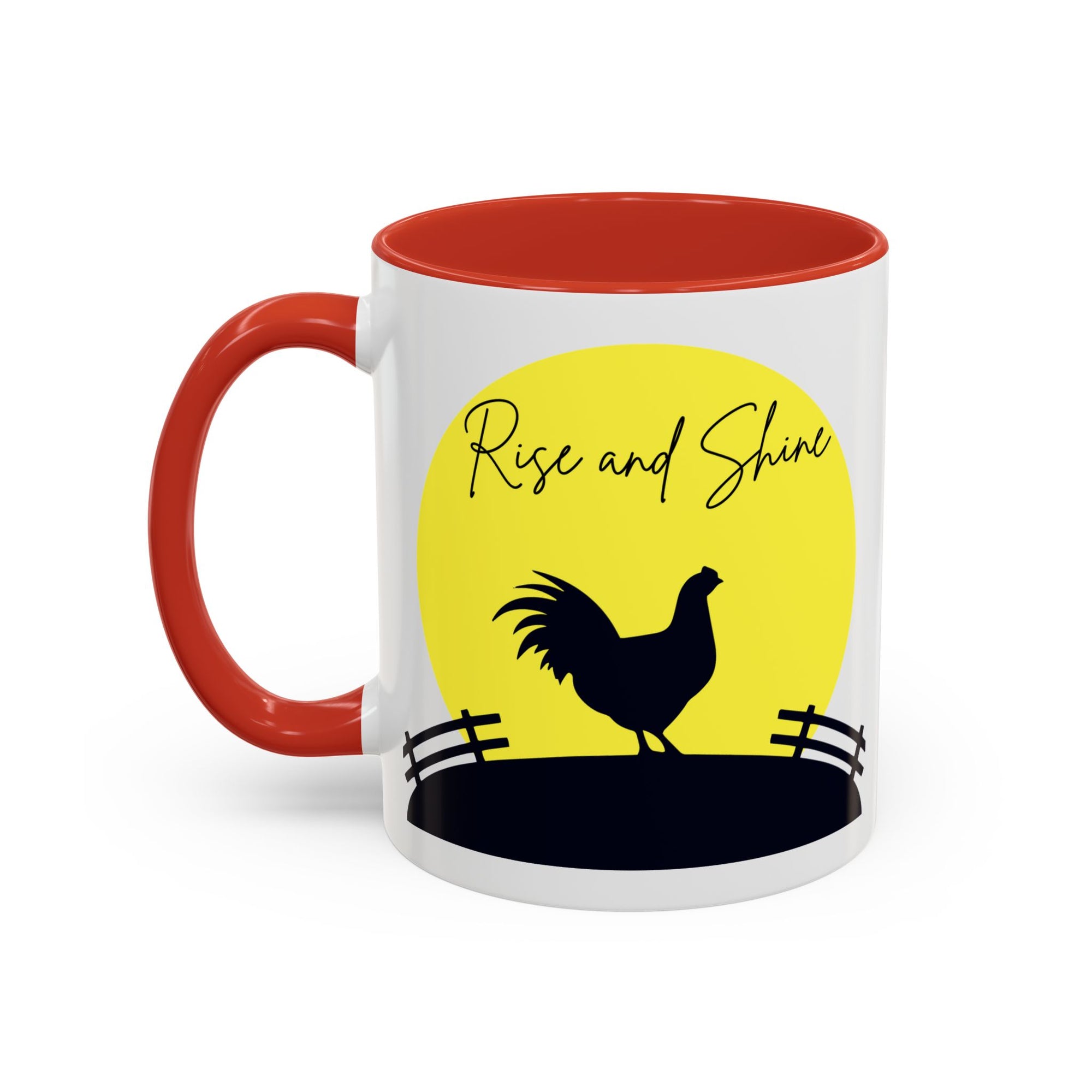Rise and Shine Rooster Mug – Farmhouse Coffee Cup – Chicken Lover Gift – Country Kitchen Decor – Morning Coffee Tea Mug