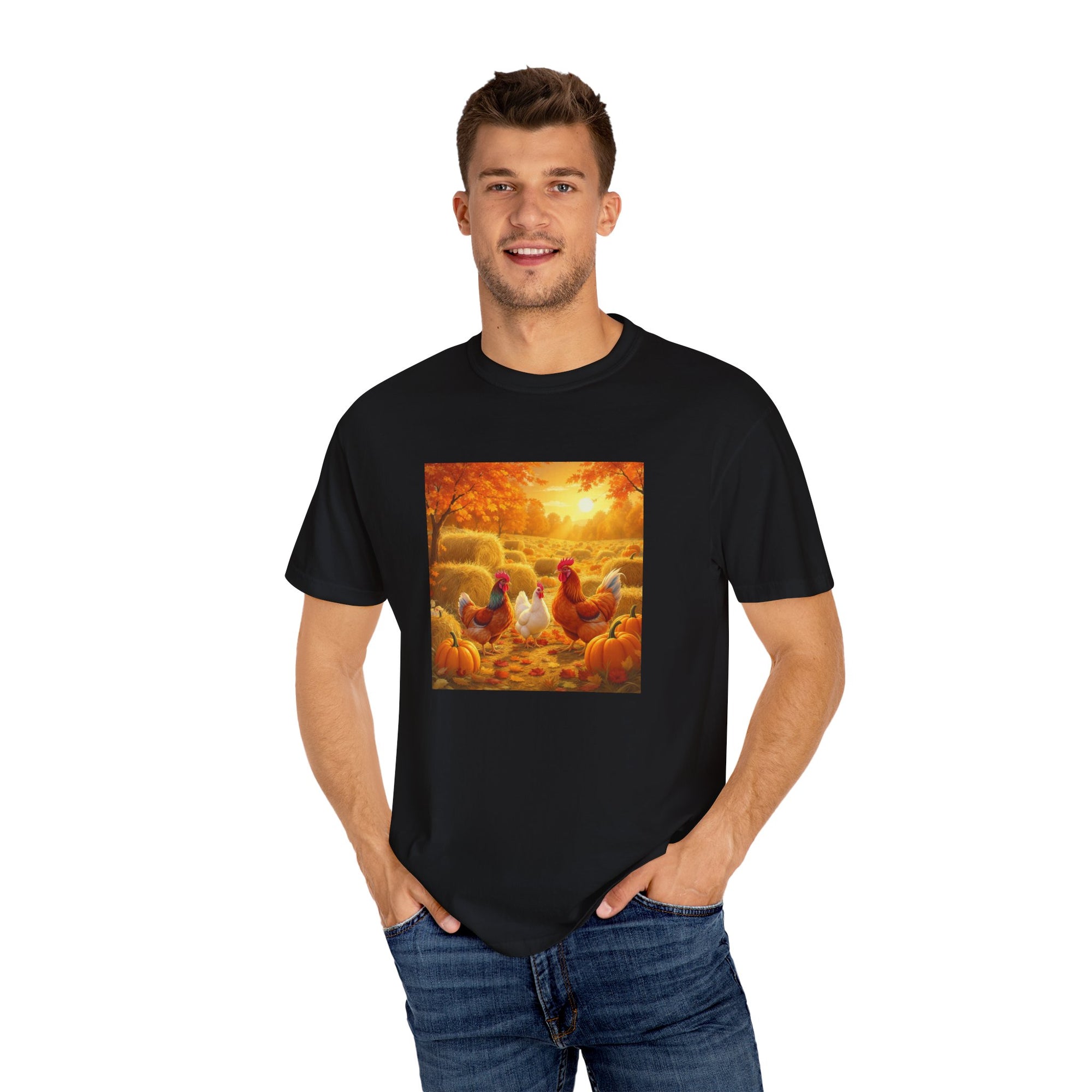 Autumn Coop Crew Autumn Harvest Unisex T-Shirt, Fall Tee, Pumpkin Patch Shirt, Thanksgiving Gift, Casual Wear