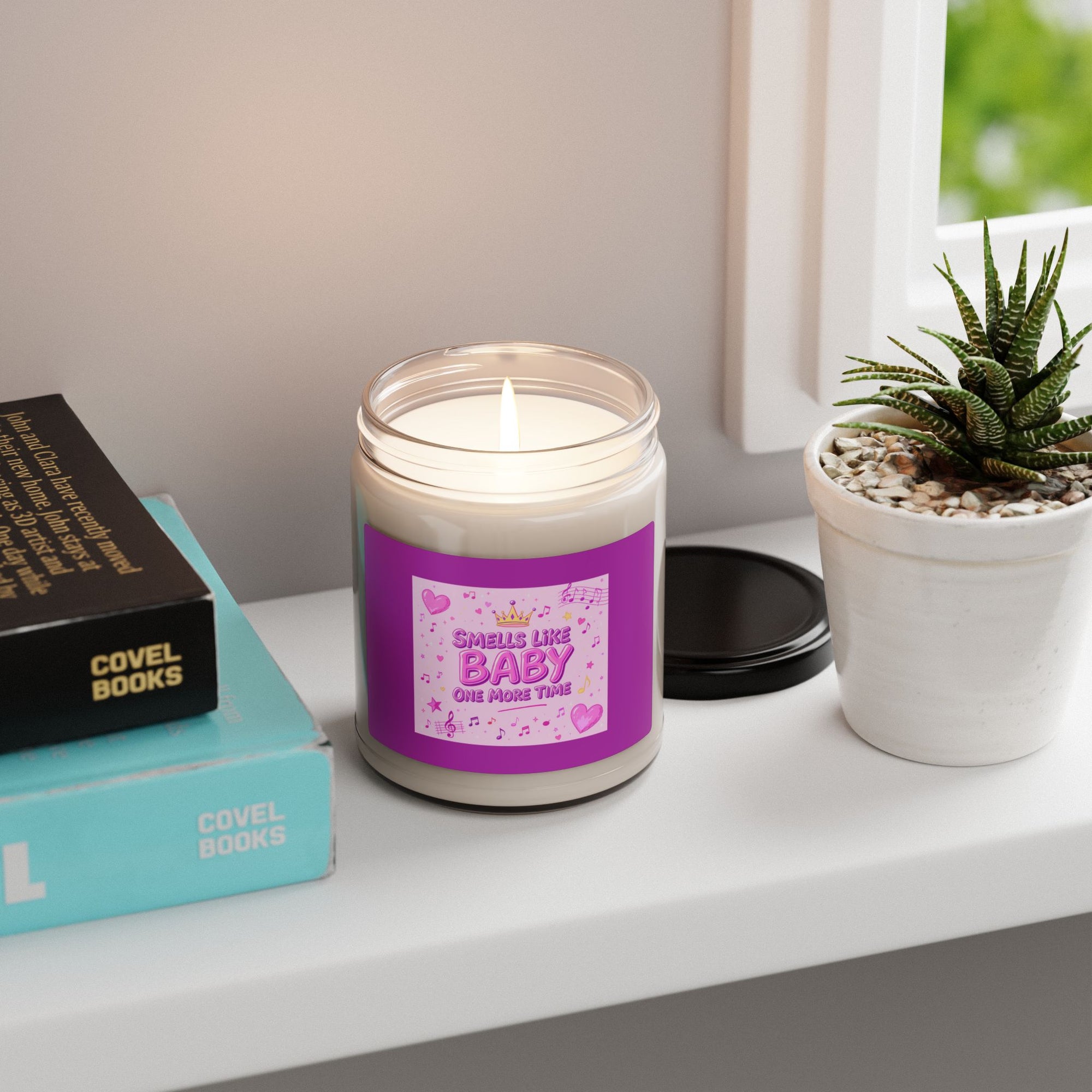Smells Like Baby One More Time Soy Candle | 90s Nostalgia Gift | Britney Spears Inspired Candle | Retro Funny Candle for Music Lovers