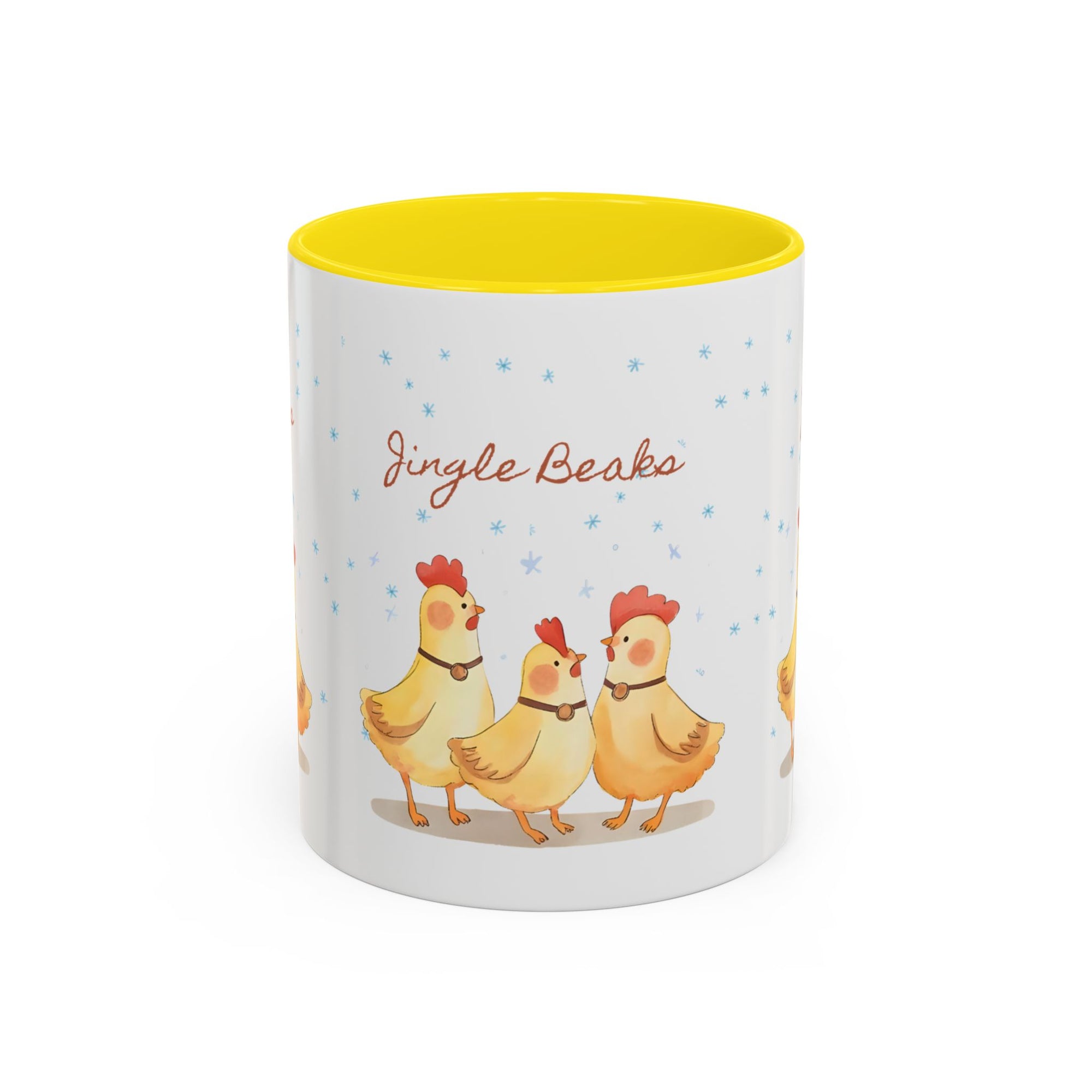 Jingle Beaks Chicken Mug – Funny Holiday Coffee Cup – Farmhouse Christmas Gift for Chicken Lovers  Accent Coffee Mug, Cute Chickens Coffee Cup, Holiday Gift, Fun Kitchen Decor, Farmhouse Style Mug, Unique Present
