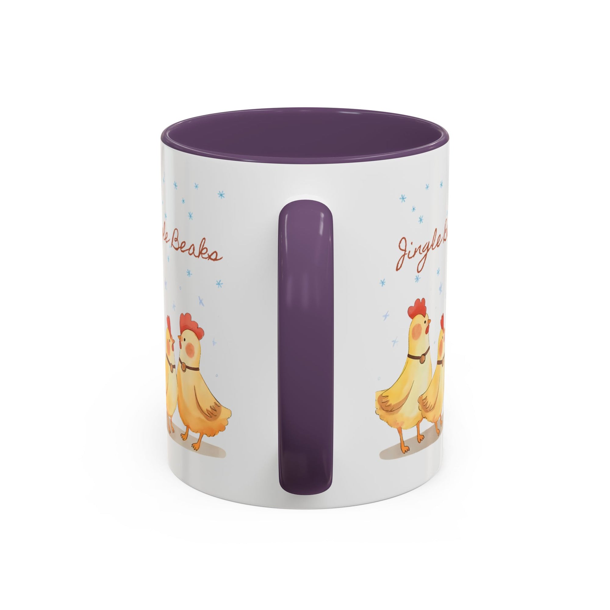 Jingle Beaks Chicken Mug – Funny Holiday Coffee Cup – Farmhouse Christmas Gift for Chicken Lovers  Accent Coffee Mug, Cute Chickens Coffee Cup, Holiday Gift, Fun Kitchen Decor, Farmhouse Style Mug, Unique Present
