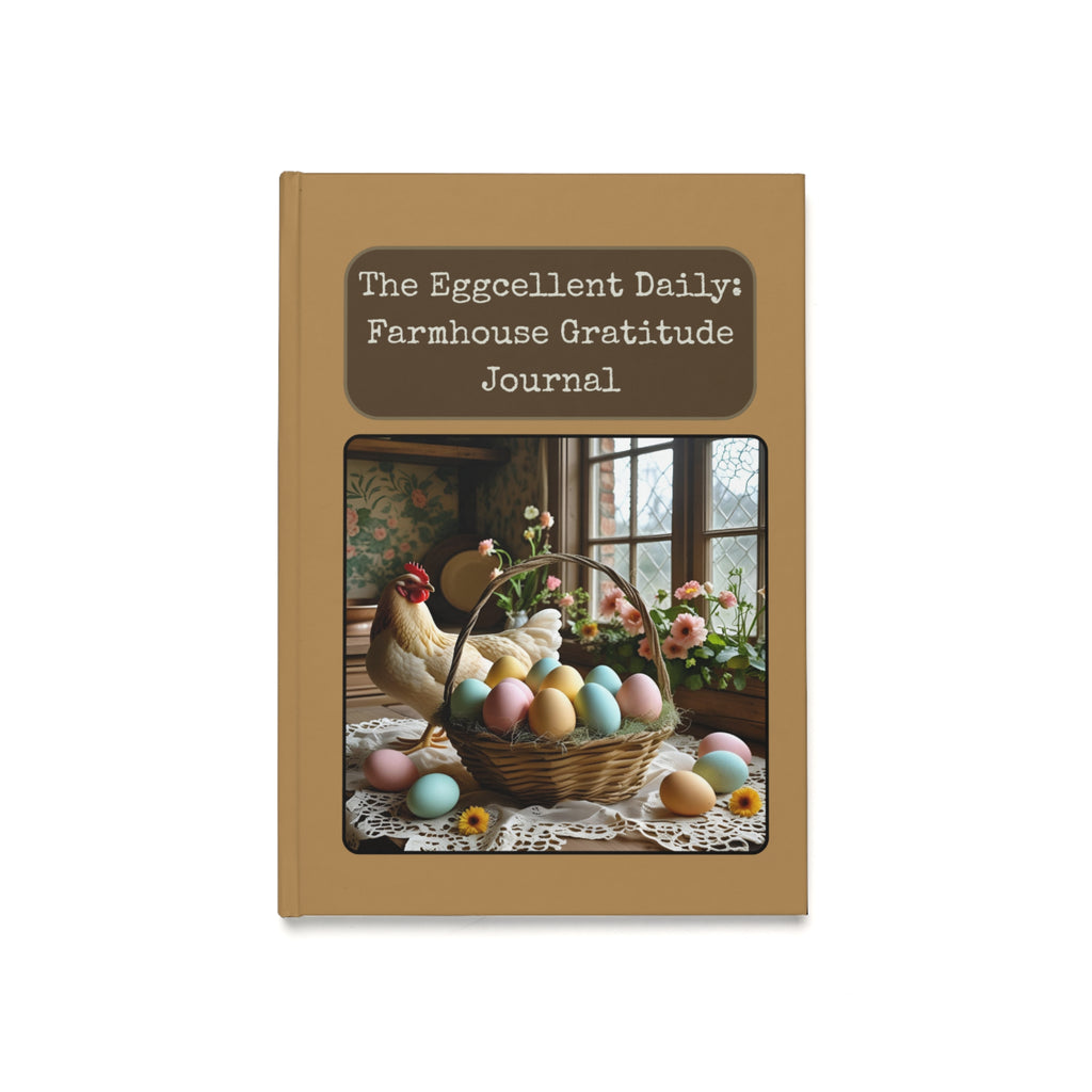 Farmhouse Gratitude Journal, A5 Hardcover Notebook, Easter Gift, Spring Journal, Rustic Decor, Inspirational Writing