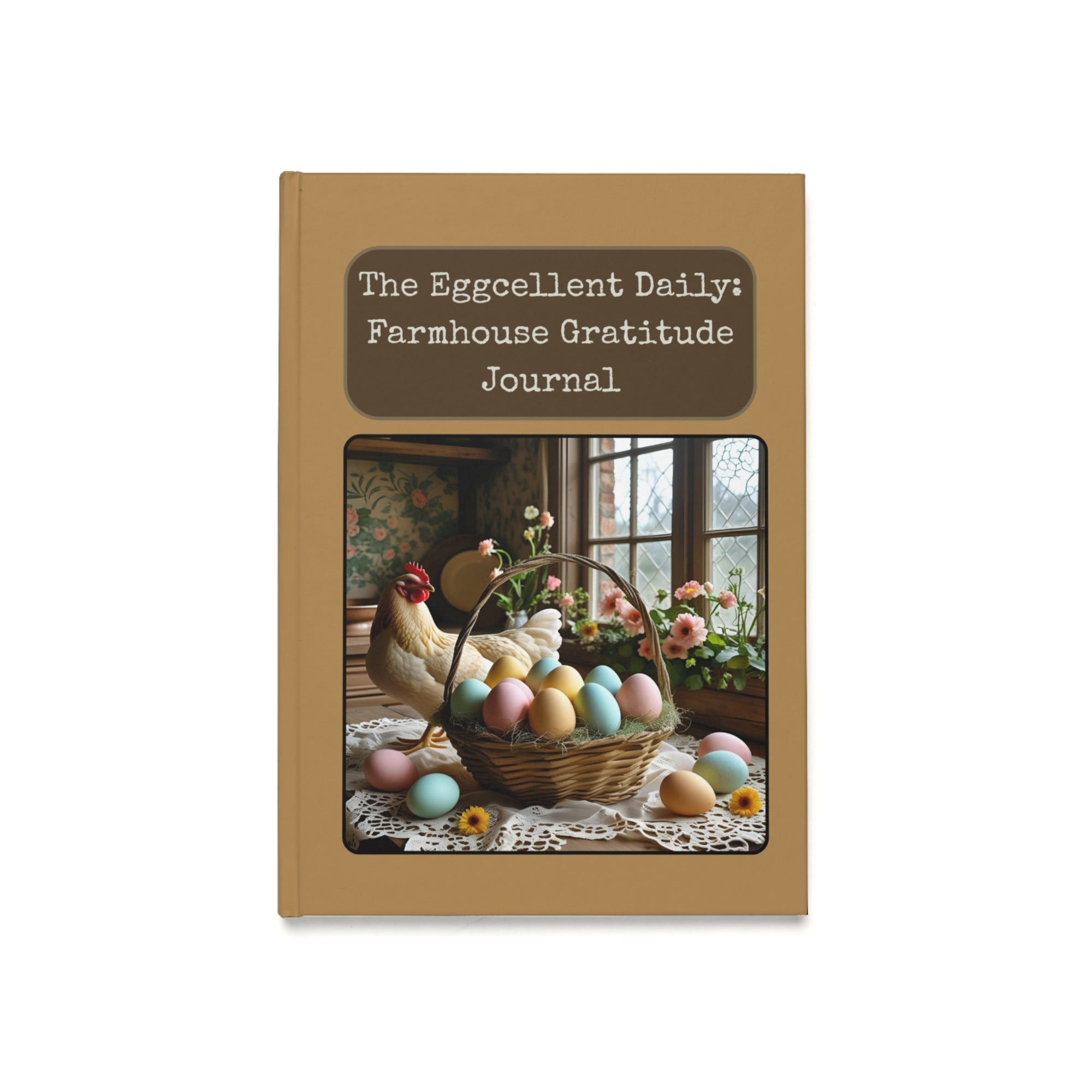 Farmhouse Gratitude Journal, A5 Hardcover Notebook, Easter Gift, Spring Journal, Rustic Decor, Inspirational Writing