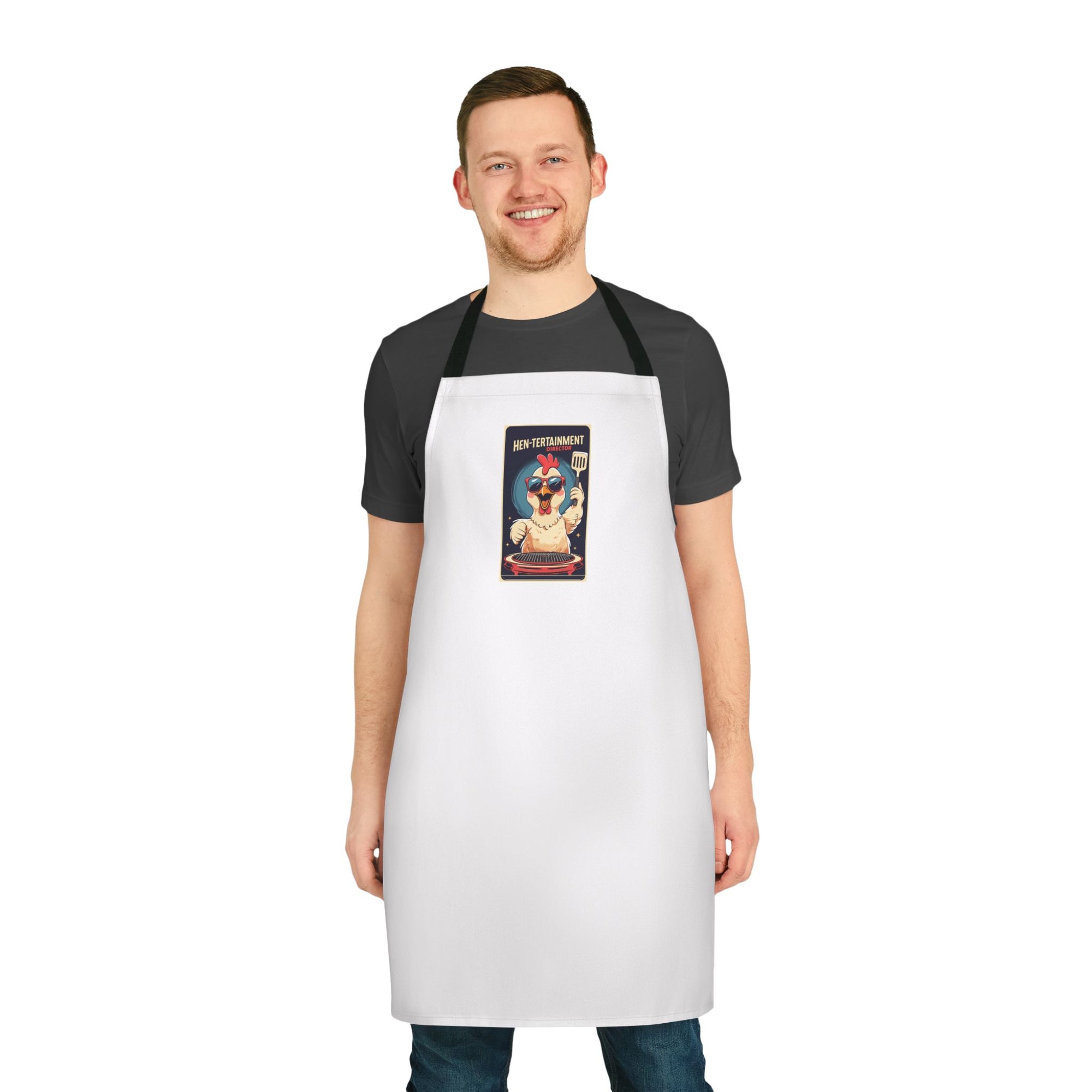 Hen-tertainment Director Chicken Humorous Farmhouse BBQ Cooking Apron - Hen-tertainment, Gift for Chefs, BBQ Lovers, and Chicken Lovers