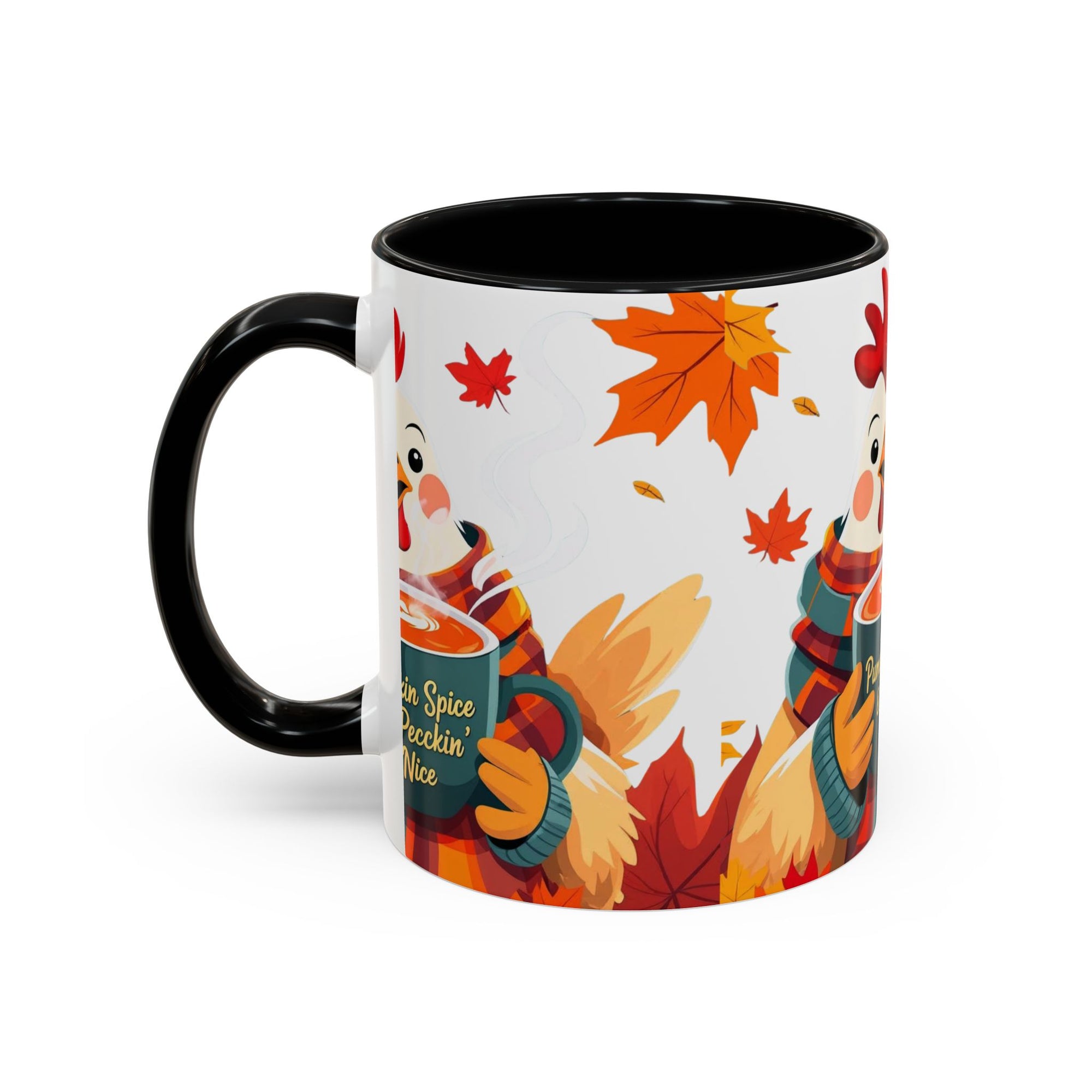Pumpkin Spice & Peckin’ Nice Mug – Funny Chicken Coffee Cup – Fall Farmhouse Gift for Chicken Lovers Autumn Chicken Coffee Mug, Cute Fall Cup, Pumpkin Spice, Thanksgiving Gift, Farmhouse Decor, Cozy Vibes