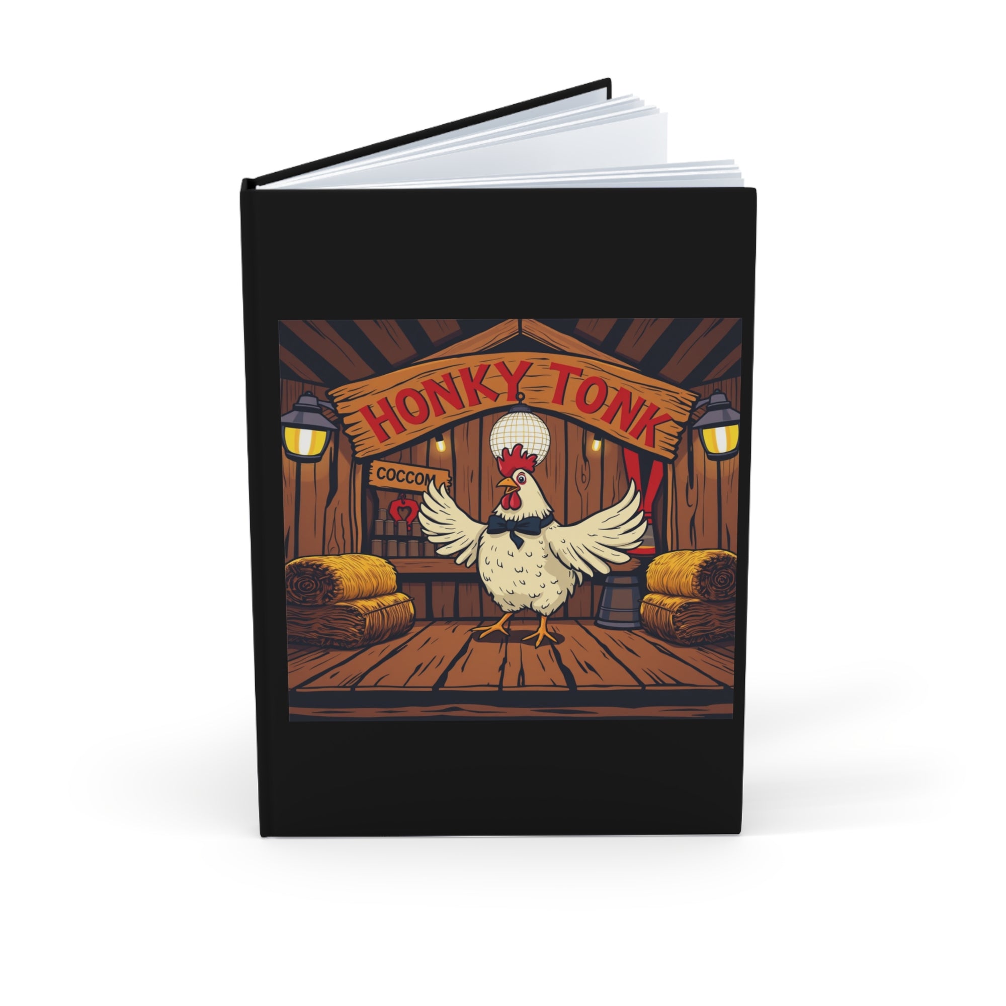Honky Tonk Chicken Hardcover Journal, Fun Recipe Journal, Country Style Notebook, Gift for Chefs, Cute Writing Journal, Cowgirl Stationery
