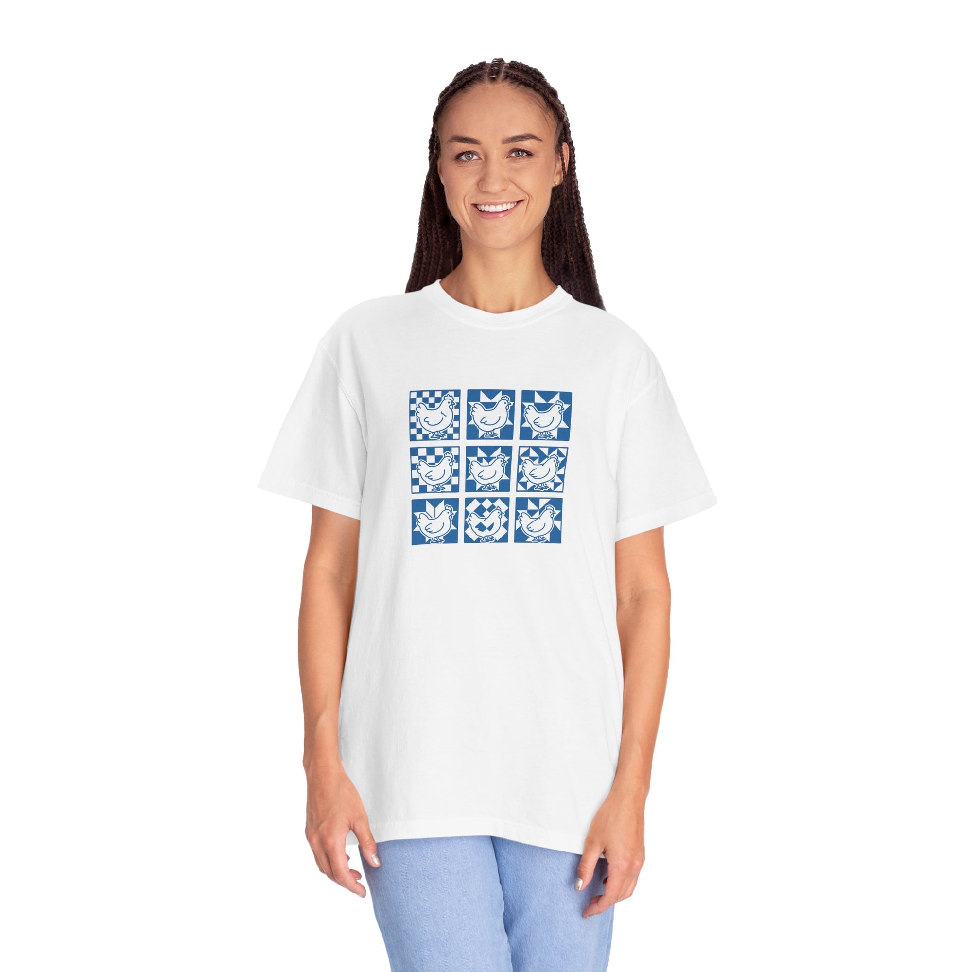 Chicken Quilt Garment-Dyed T-shirt