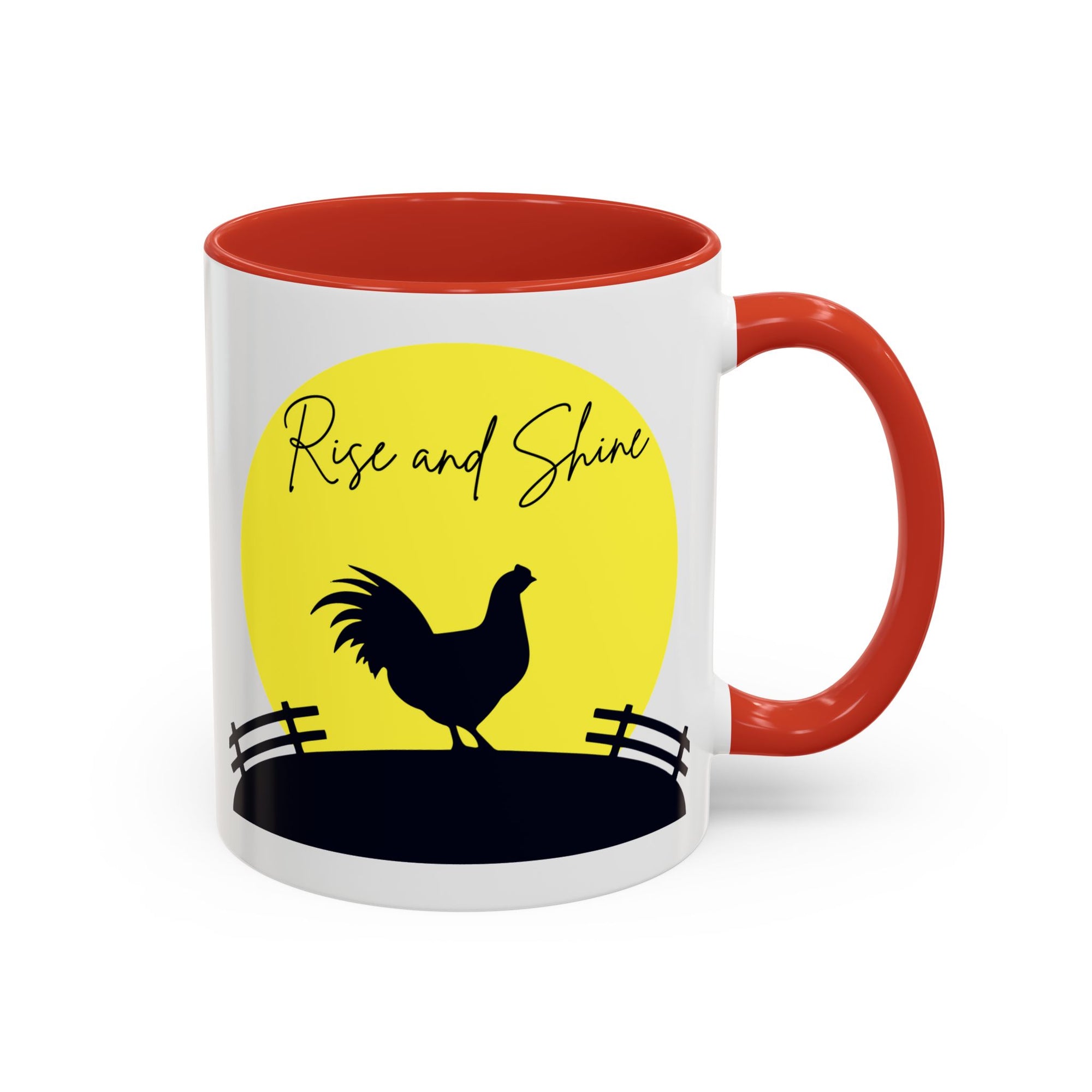 Rise and Shine Rooster Mug – Farmhouse Coffee Cup – Chicken Lover Gift – Country Kitchen Decor – Morning Coffee Tea Mug