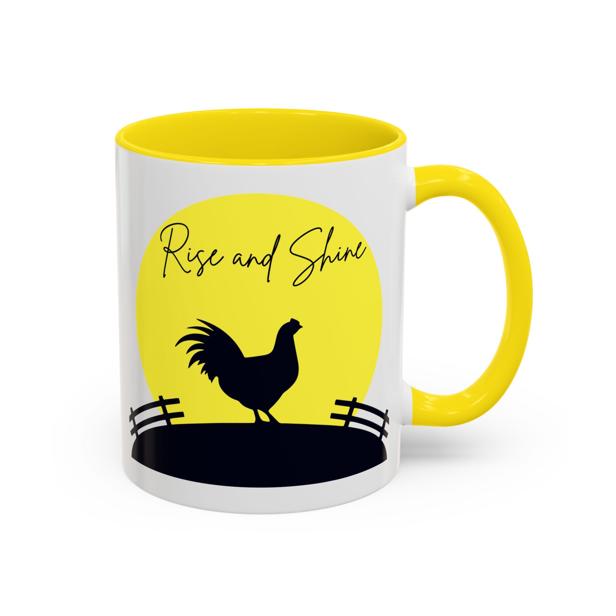 Rise and Shine Rooster Mug – Farmhouse Coffee Cup – Chicken Lover Gift – Country Kitchen Decor – Morning Coffee Tea Mug