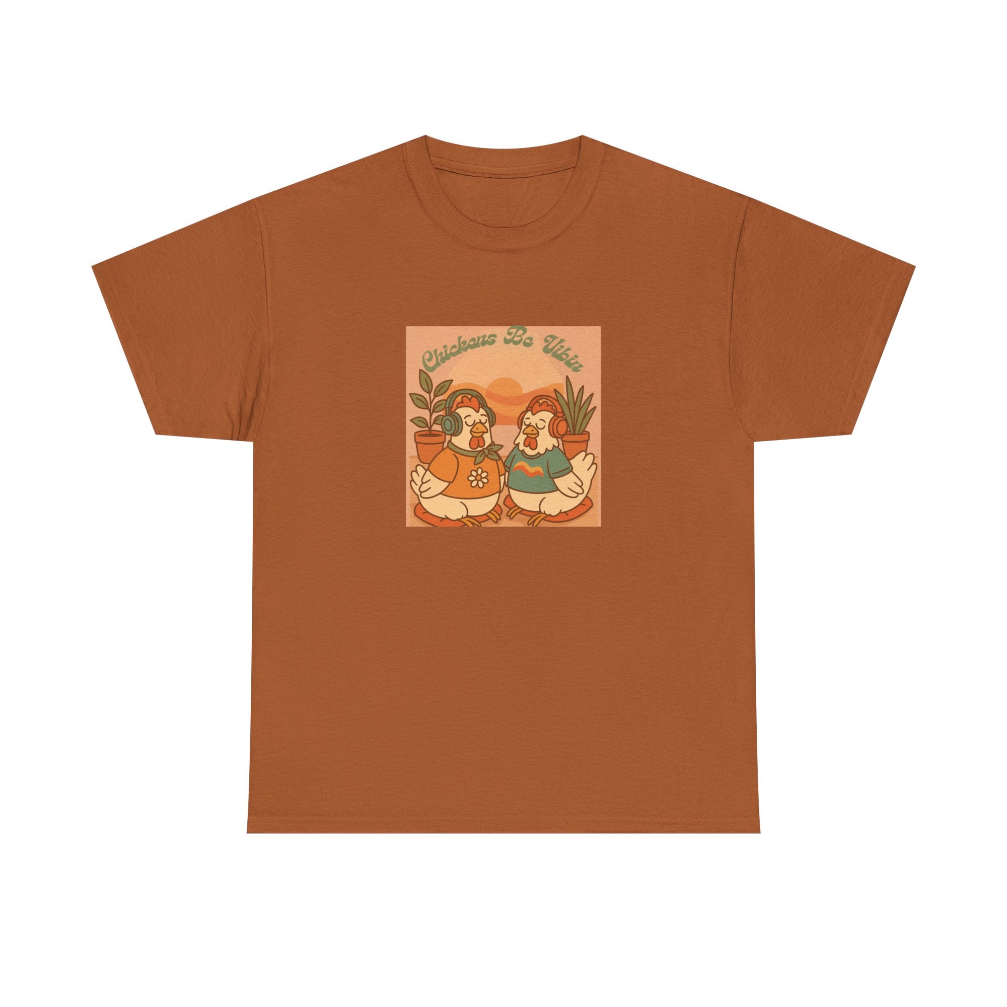 Chickens Be Vibin' Retro Vibes Unisex Tee, Cute Graphic T-Shirt, Casual Wear, Gift for Friends, Summer Outfit, Everyday Style