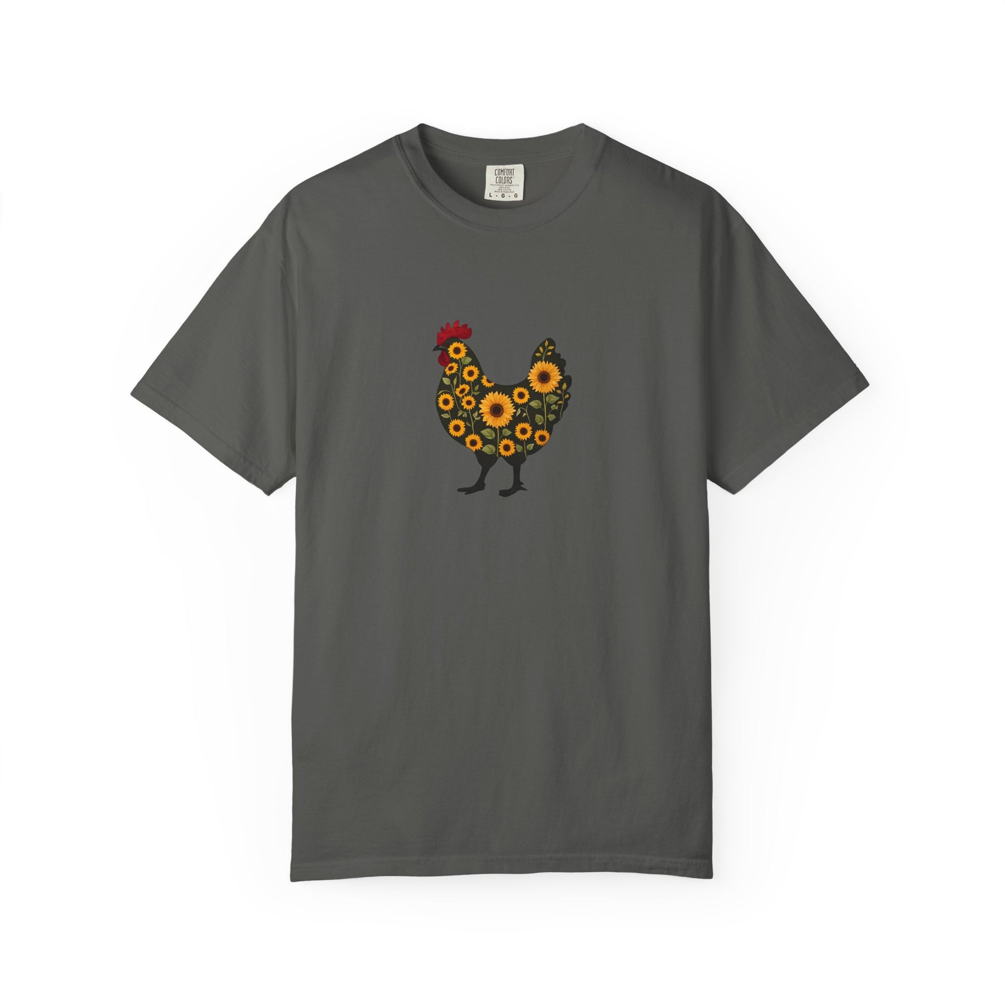 Sunflower Farmhouse Floral Chicken T-Shirt | Cute Gift, Unisex Tee, Spring/Summer Style, Boho Fashion, Animal Lovers
